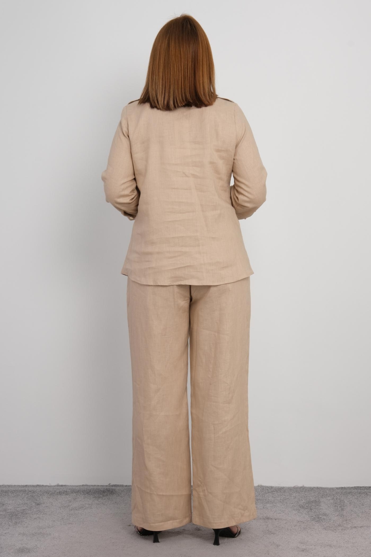 Plus Size Two-Piece Set-Beige