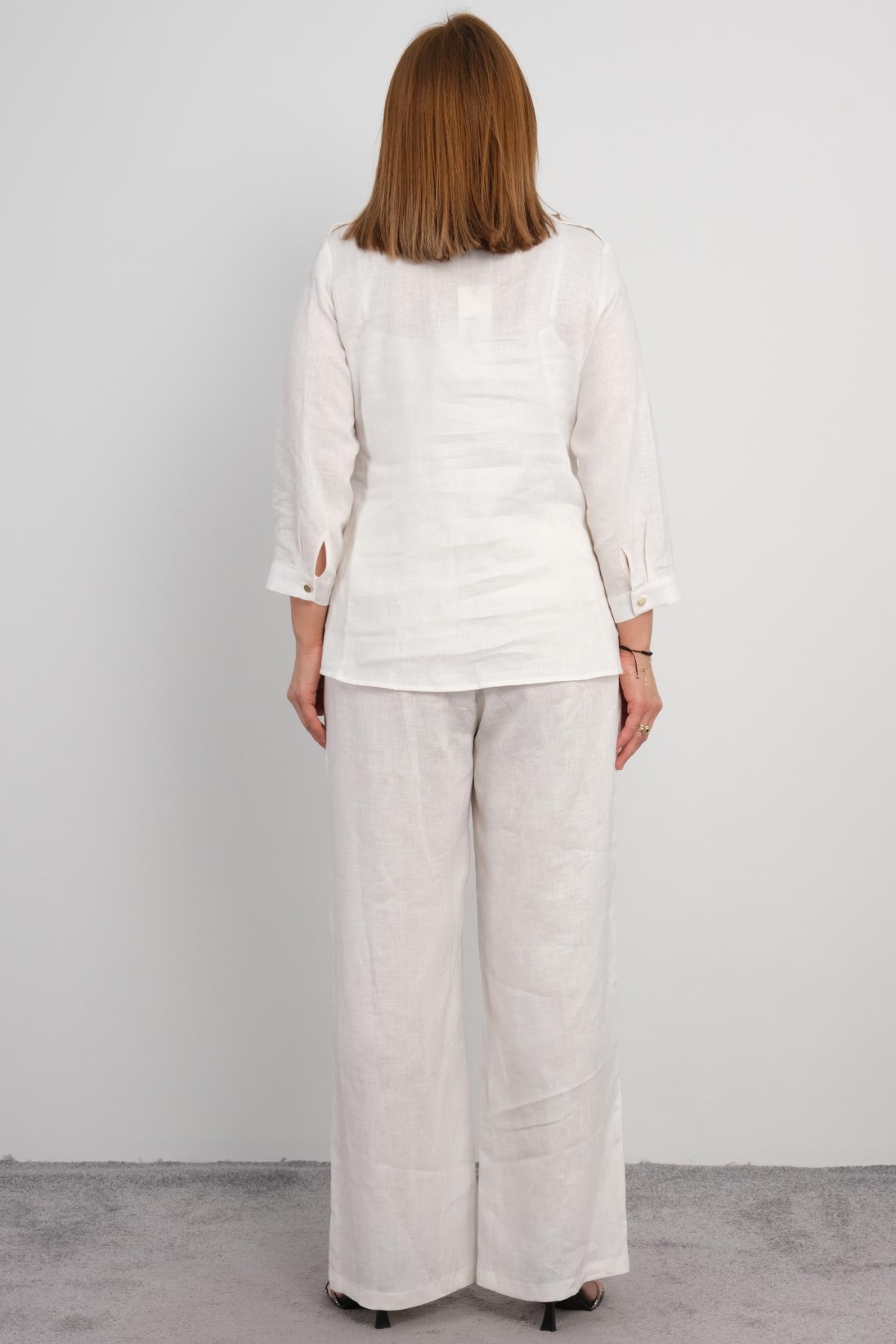 Plus Size Two-Piece Set-White