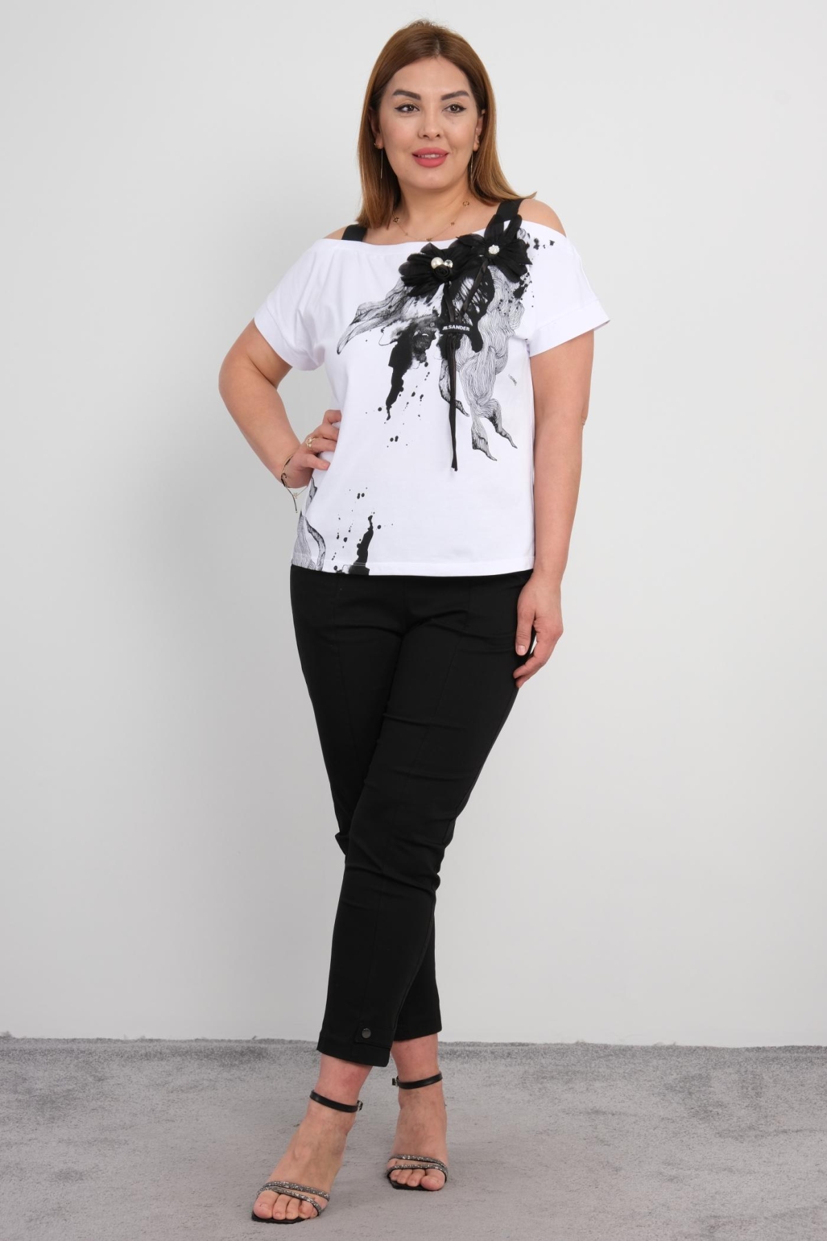 Plus Size Two-Piece Set-Black