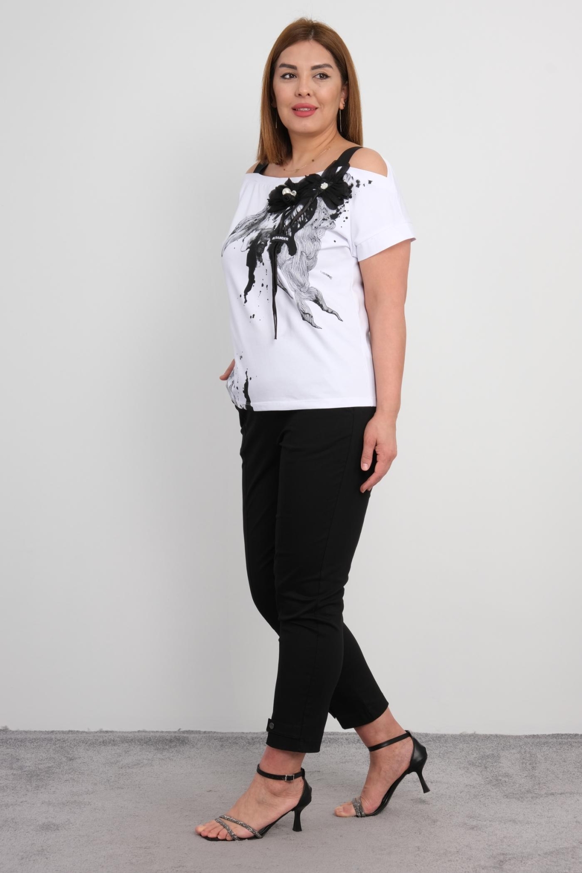Plus Size Two-Piece Set-Black