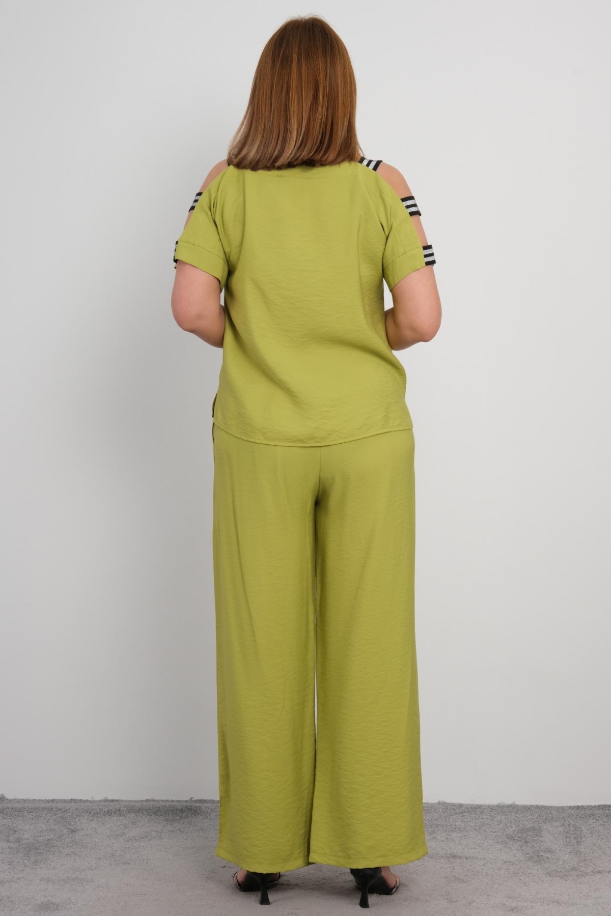 Plus Size Two-Piece Set-Green