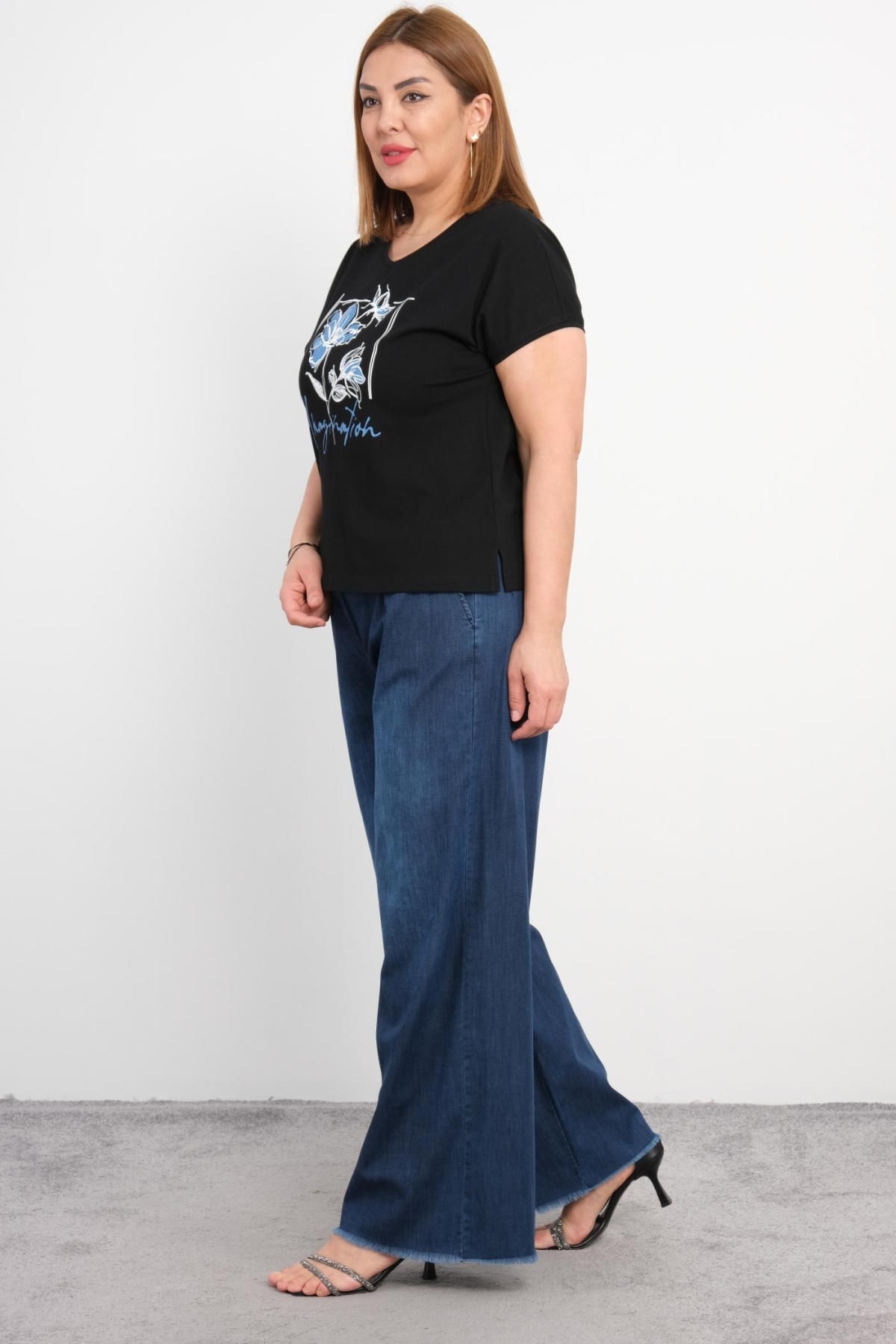 Plus Size Two-Piece Set-Black