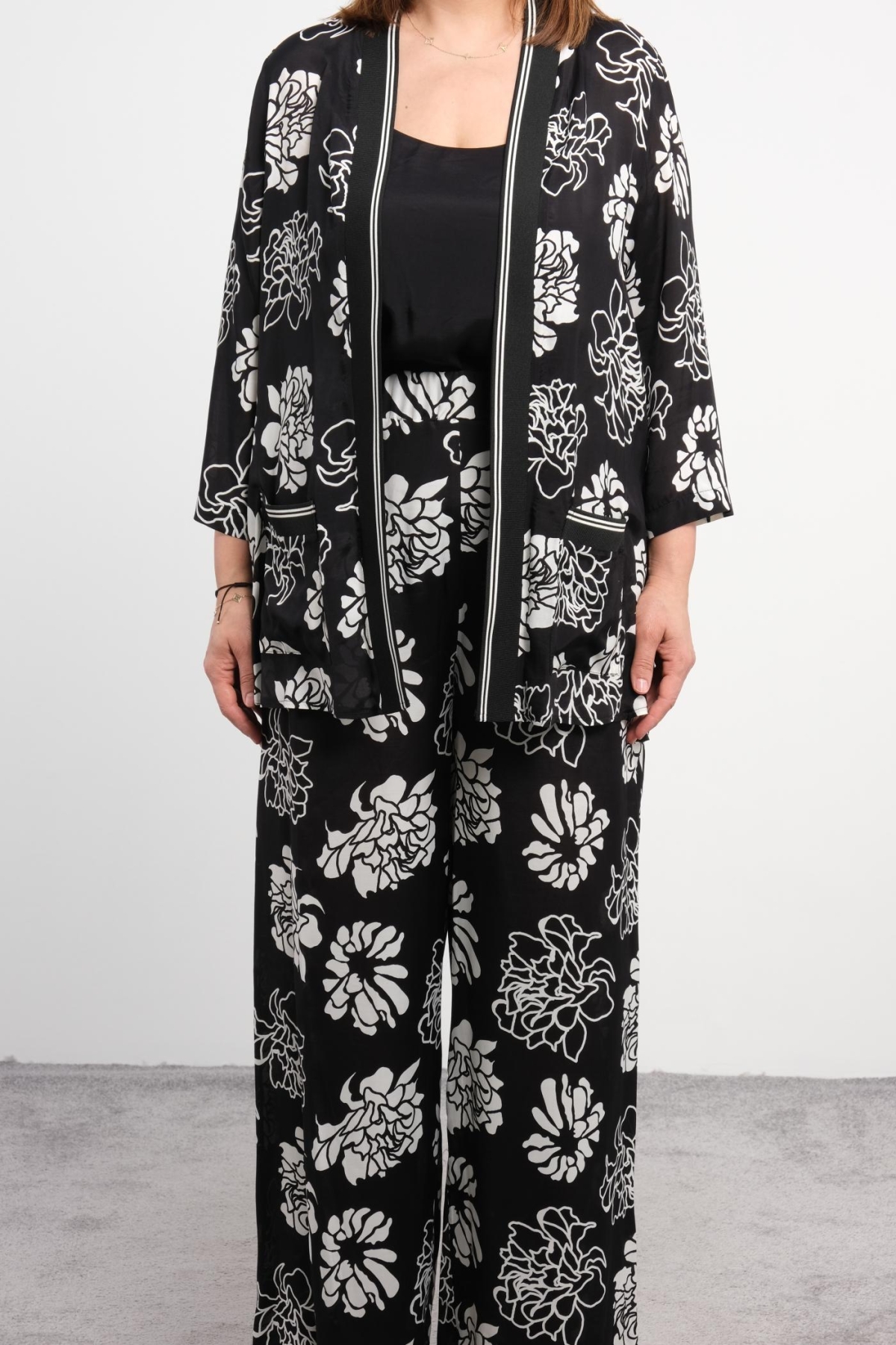 Plus Size Three-Piece Set-Black