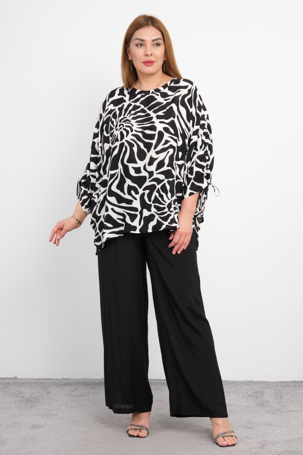 Plus Size Two-Piece Set-Black