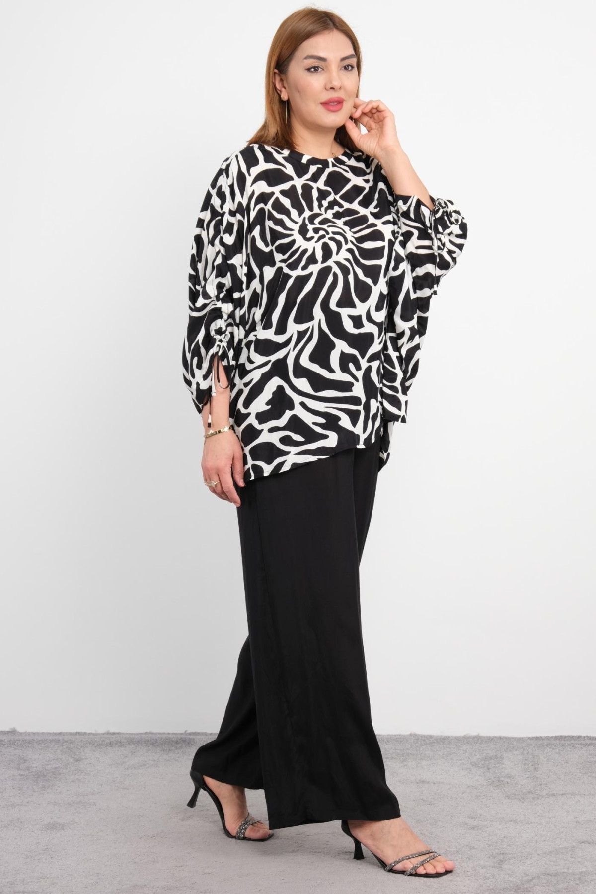 Plus Size Two-Piece Set-Black