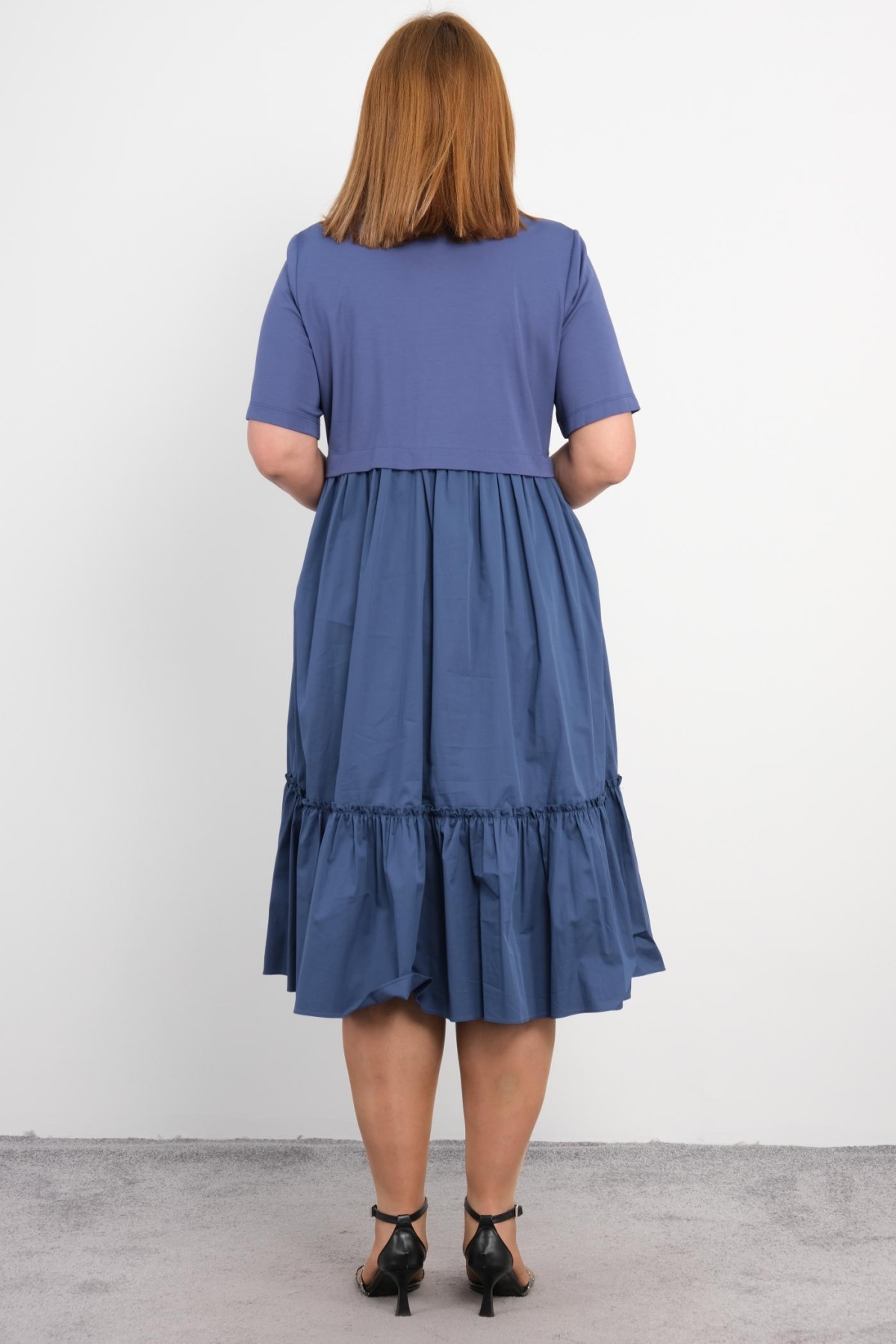 Plus Size Dress-Indigo