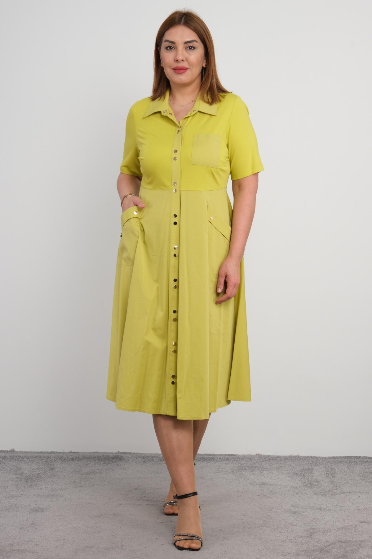 Plus Size Dress-Green
