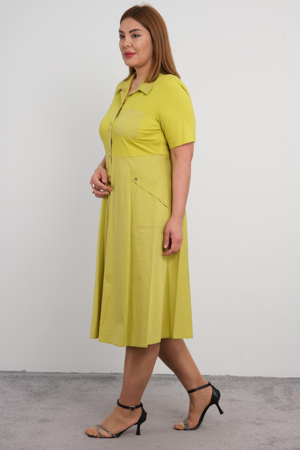 Plus Size Dress-Green