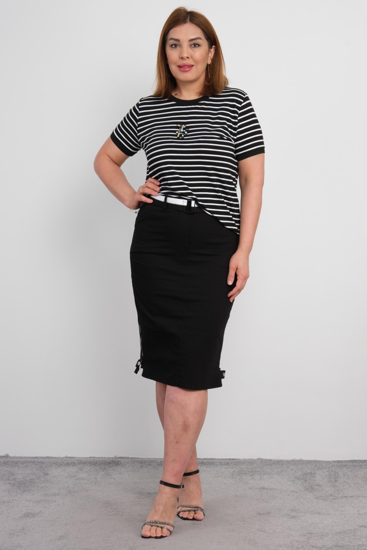 Plus Size Two-Piece Set-Black