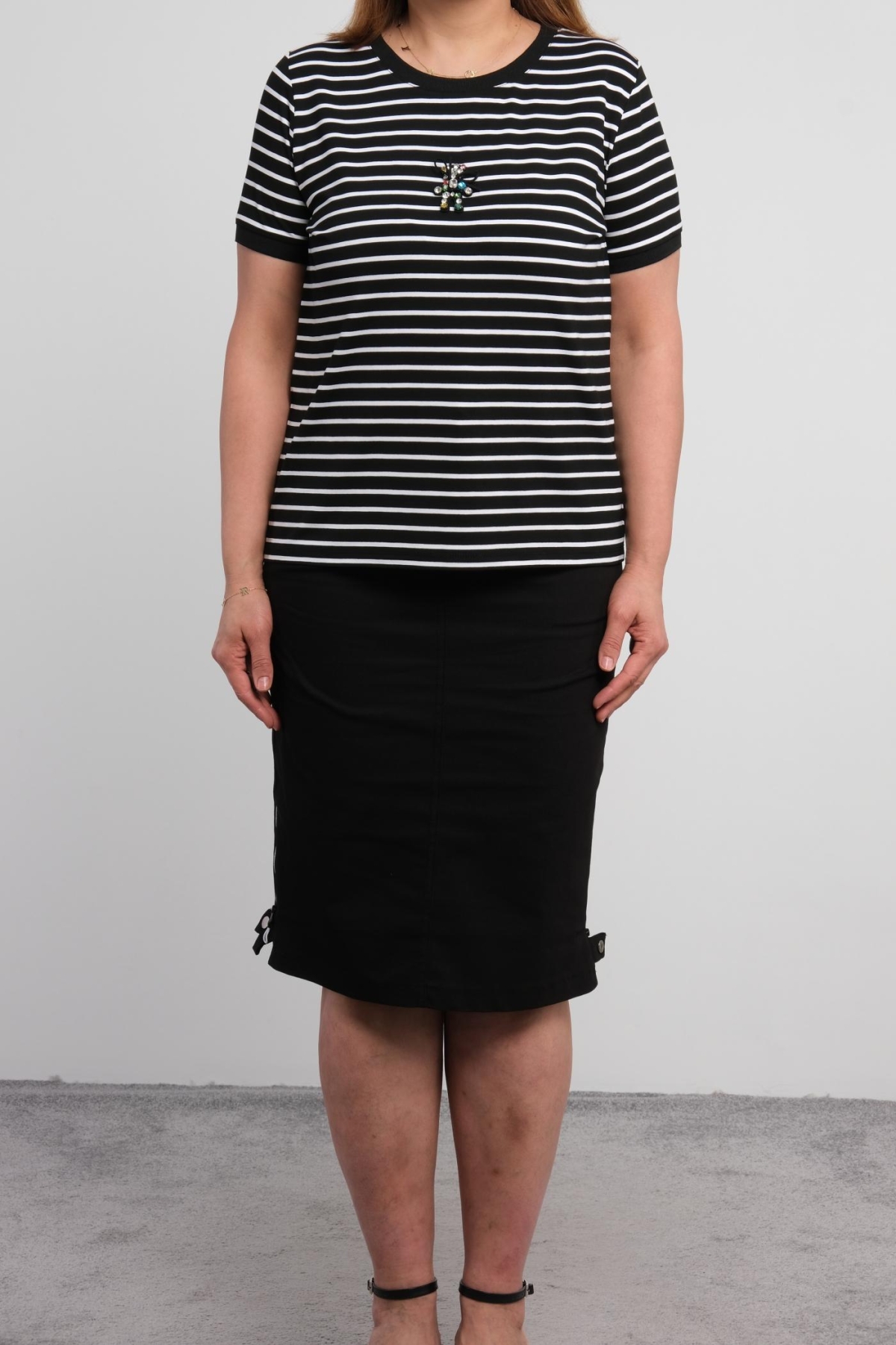 Plus Size Two-Piece Set-Black