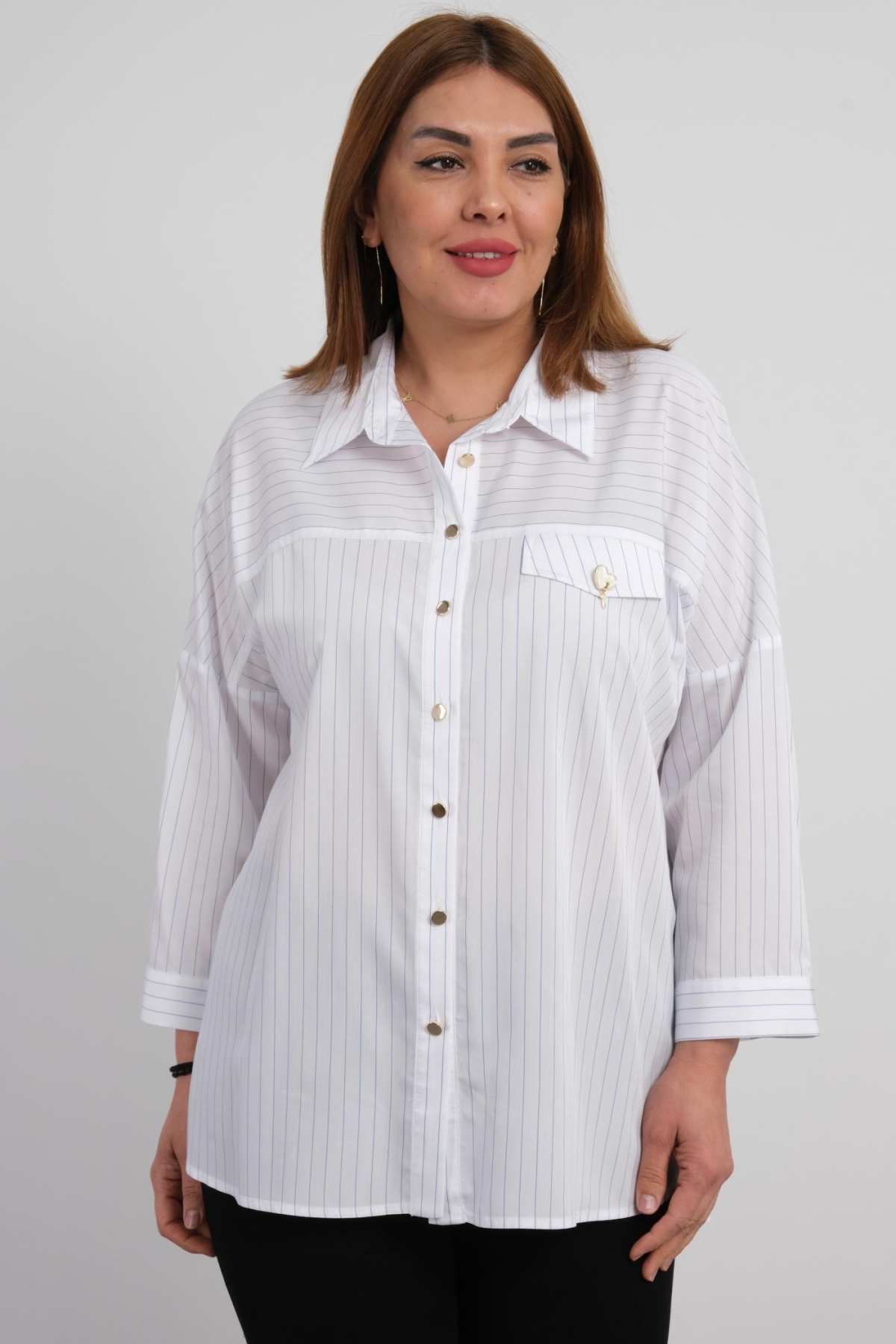 Plus Size Shirt-White