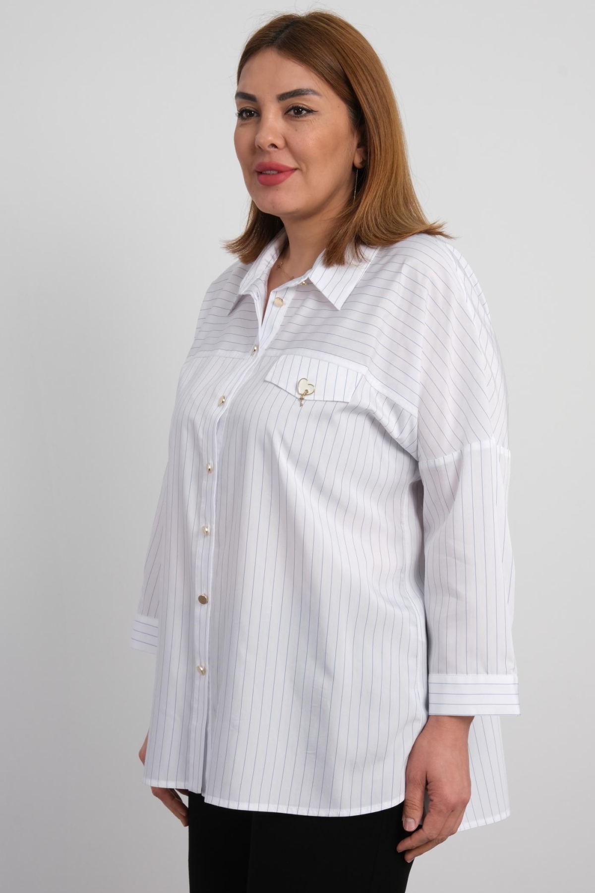 Plus Size Shirt-White