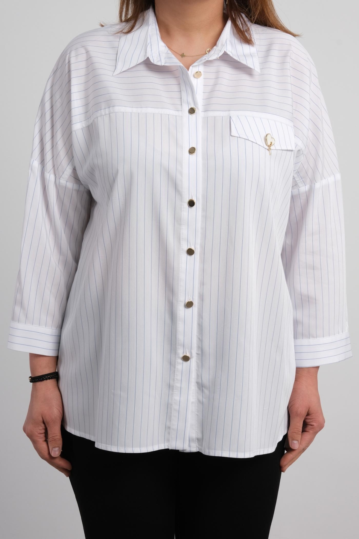 Plus Size Shirt-White
