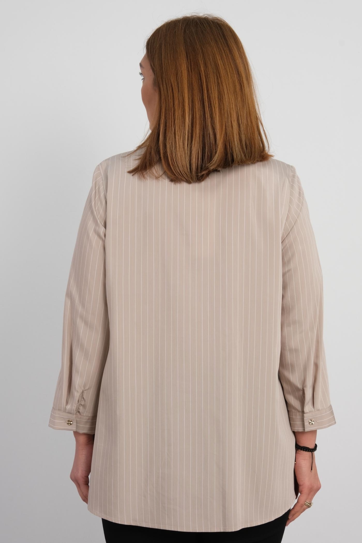 Plus Size Shirt-Beige