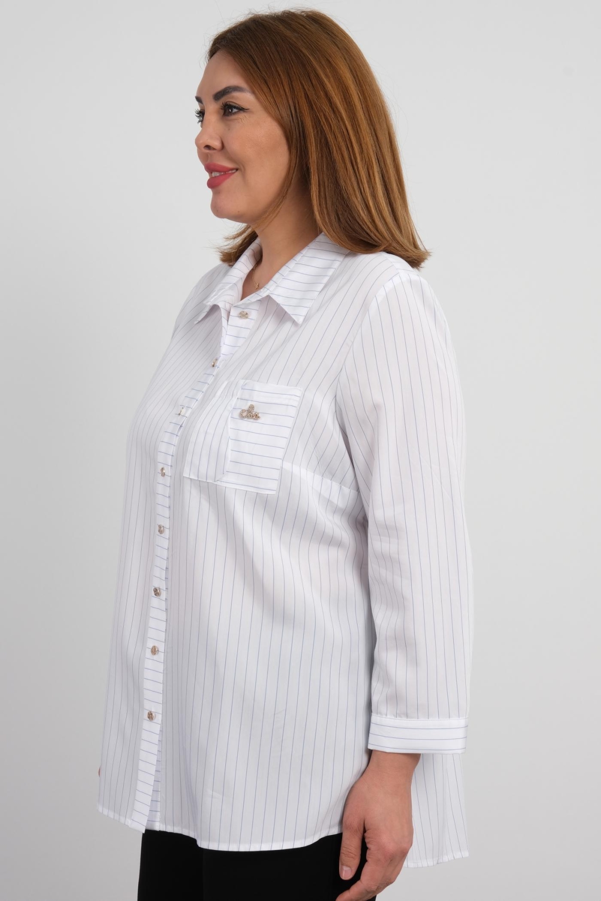 Plus Size Shirt-White