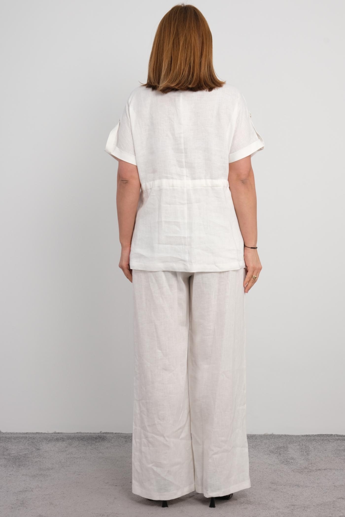 Plus Size Two-Piece Set-White