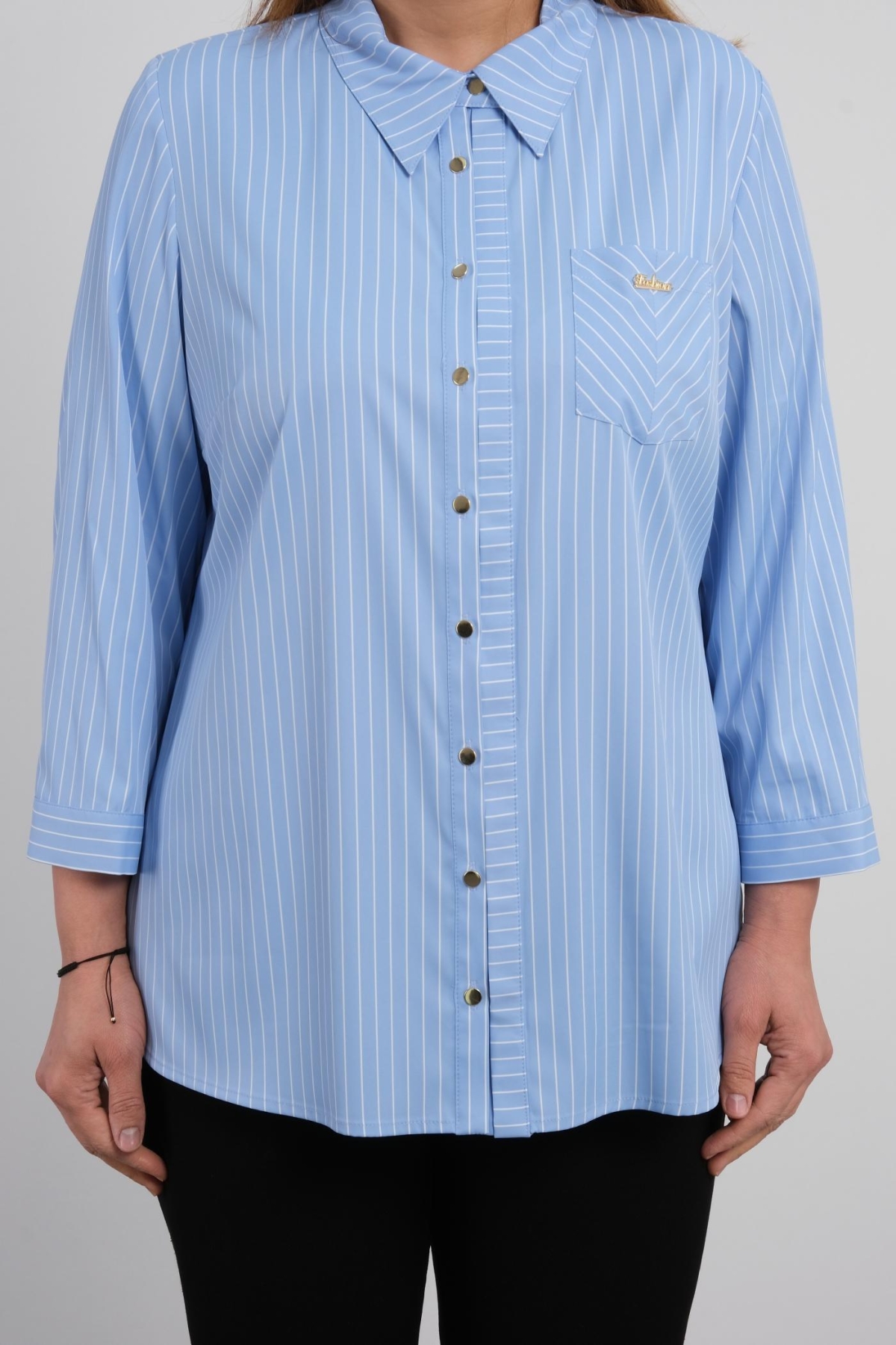 Plus Size Shirt-Blue