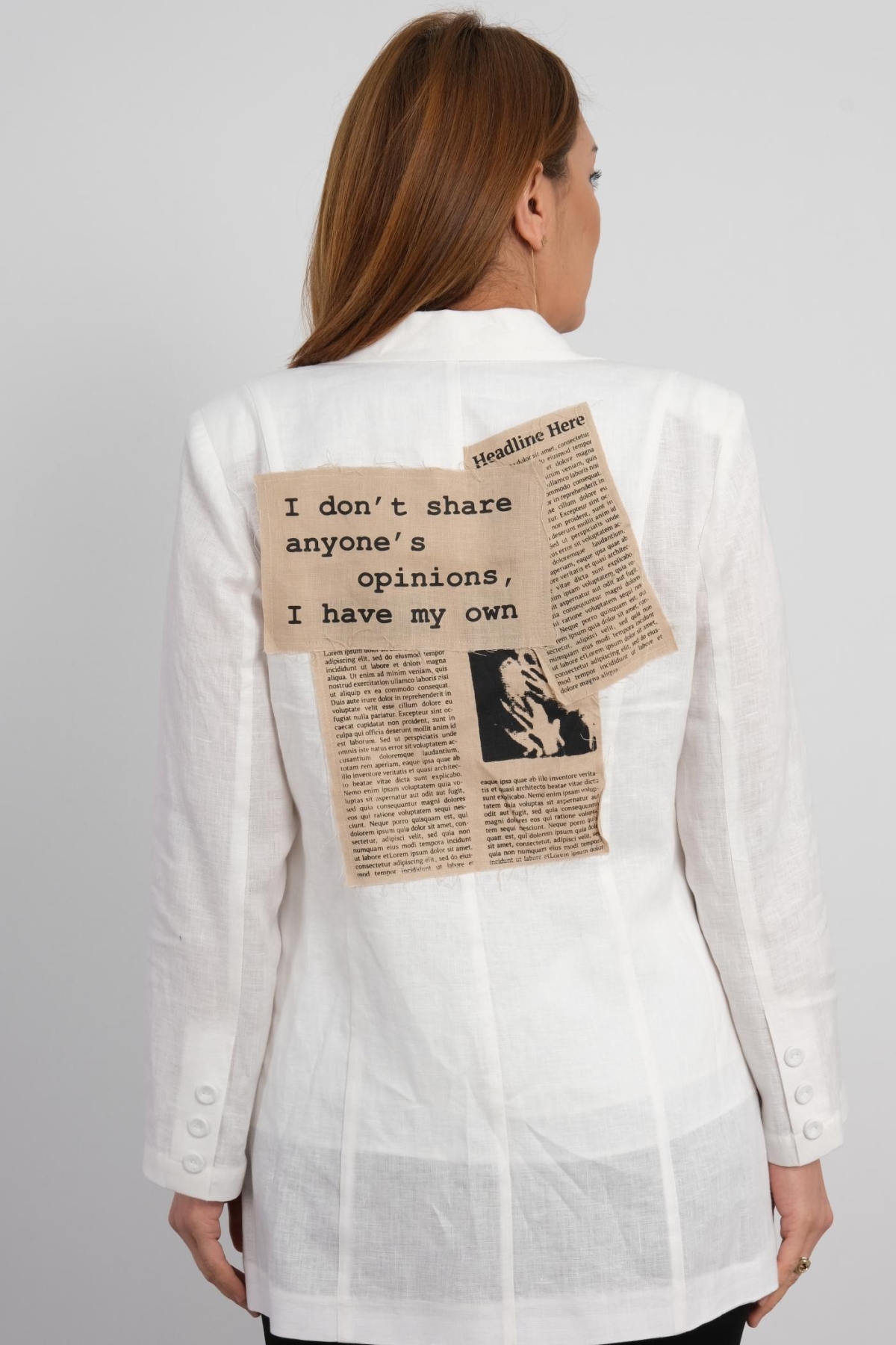 Plus Size Jacket-White