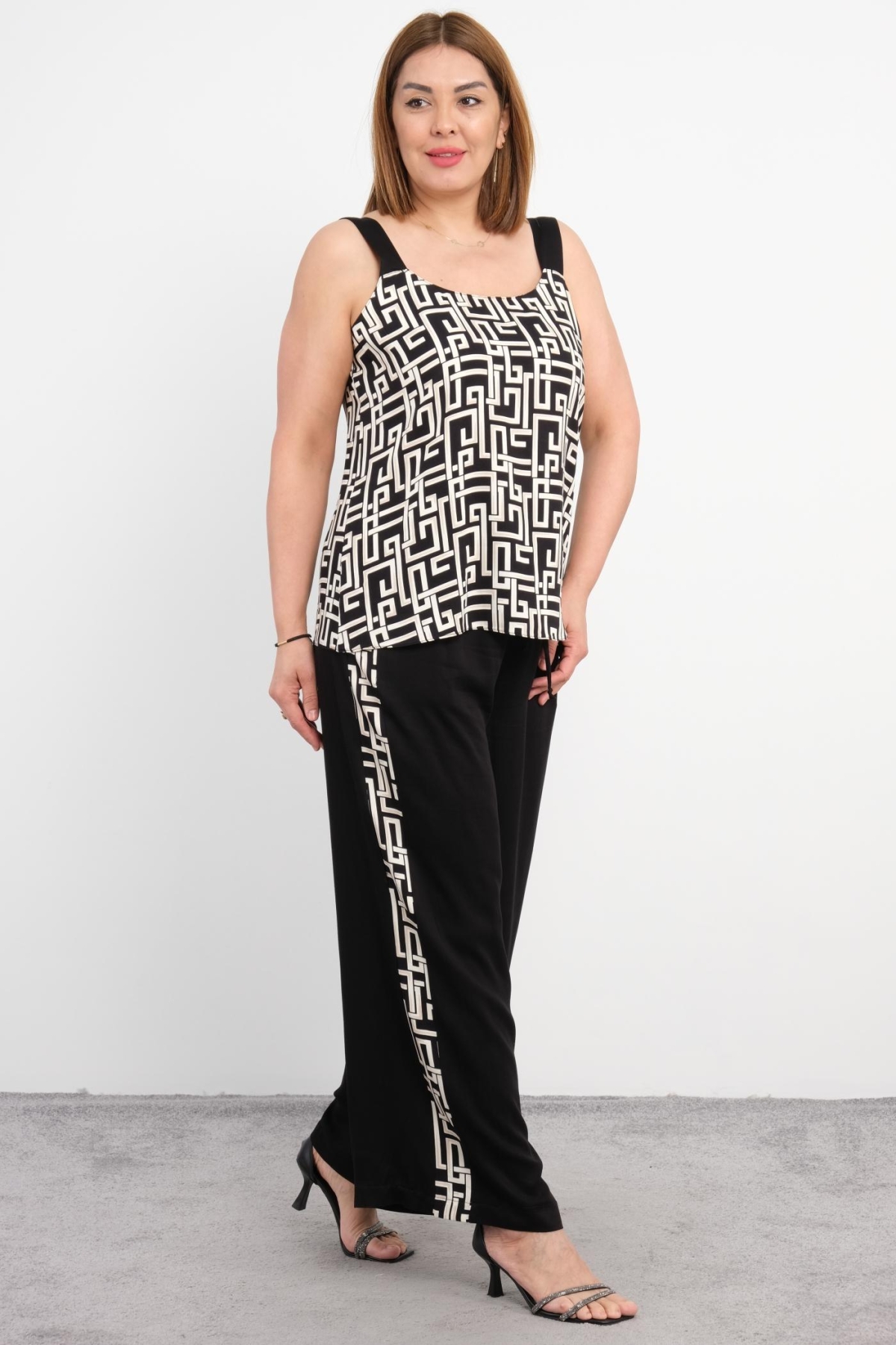 Plus Size Two-Piece Set-Black