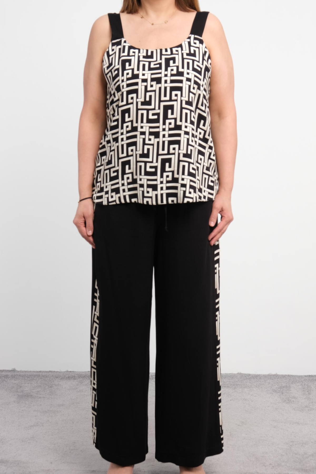 Plus Size Two-Piece Set-Black