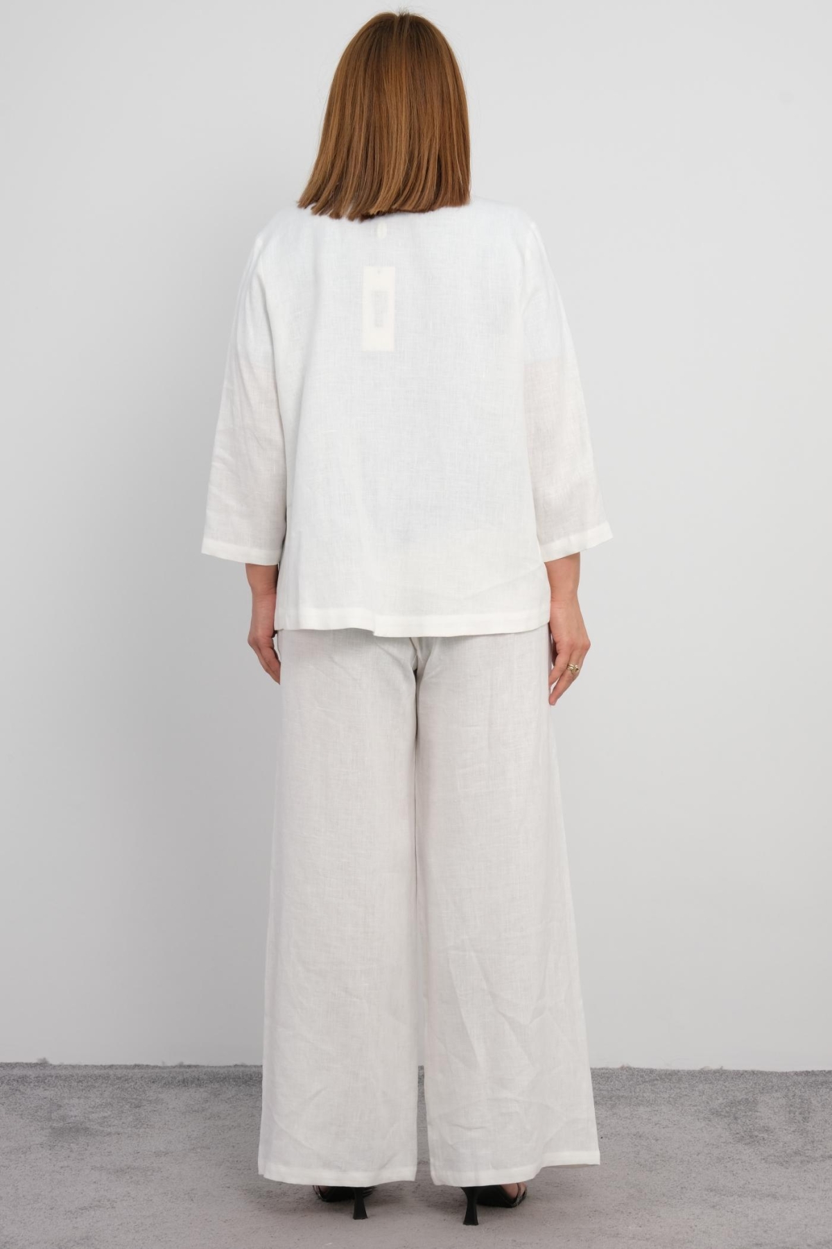 Plus Size Three-Piece Set-White