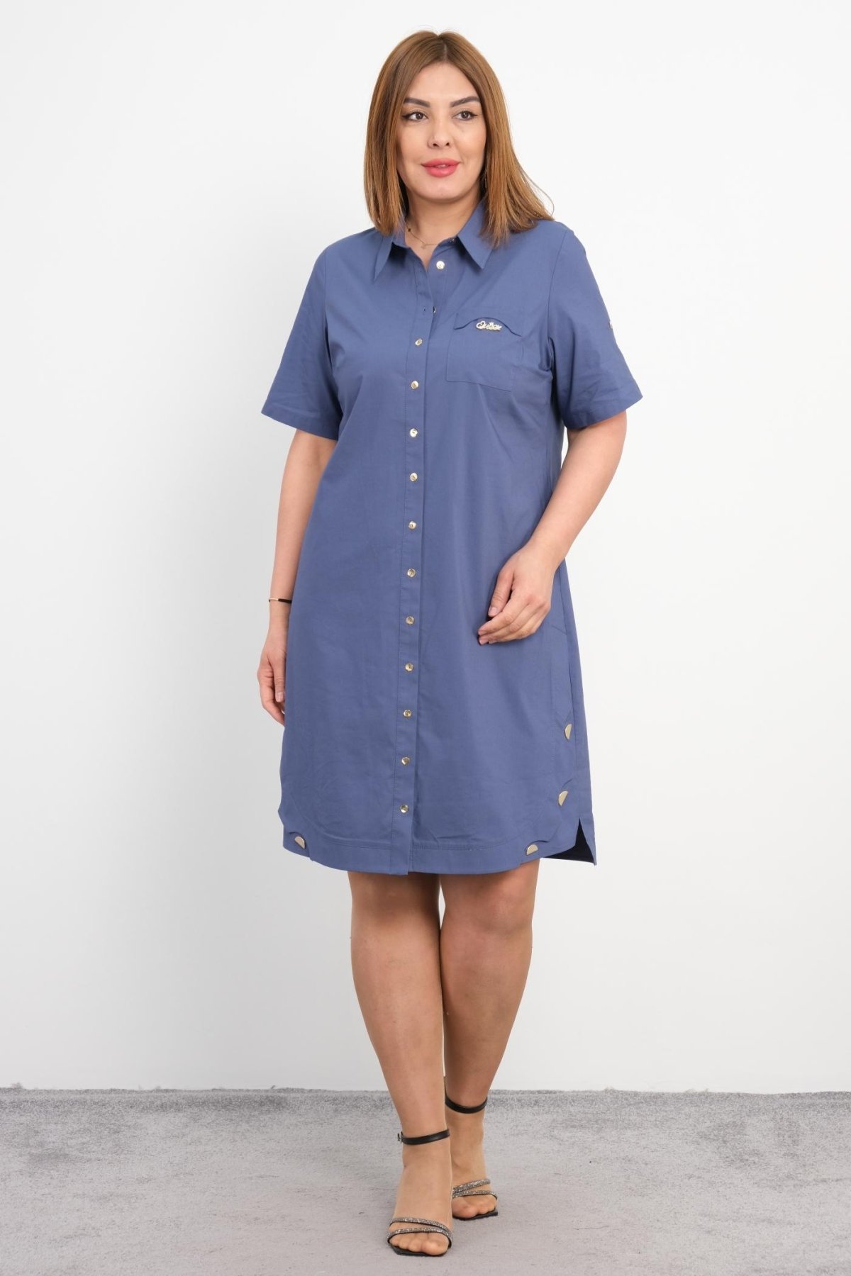 Super Plus Size Dress-Indigo