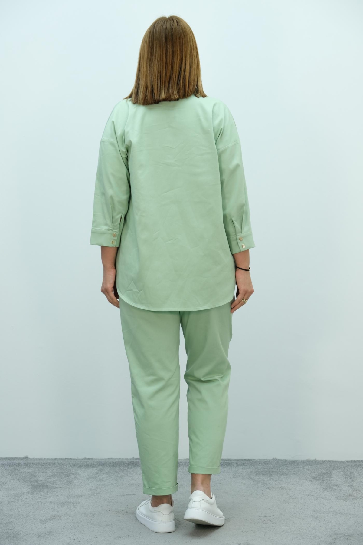 Plus Size Three-Piece Set-Petrol Green