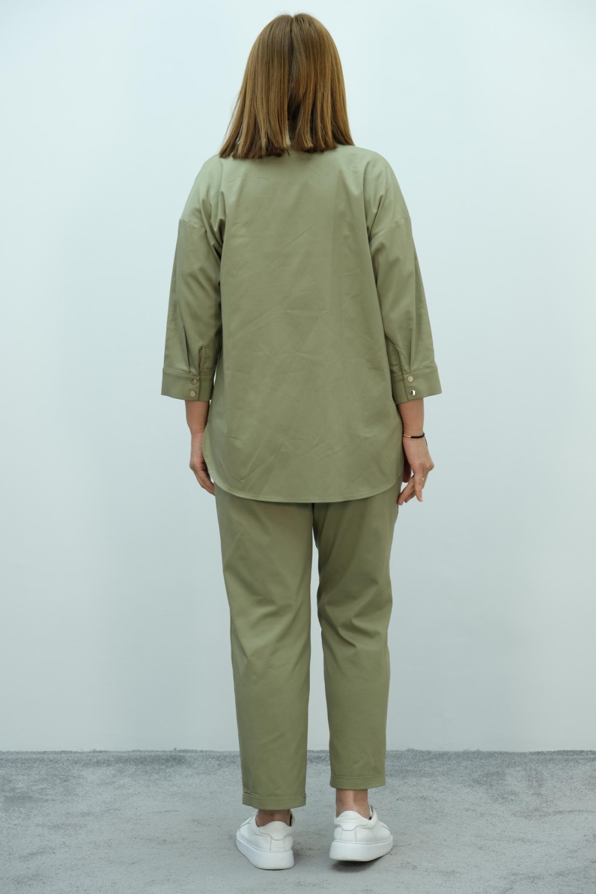 Plus Size Three-Piece Set-Khaki