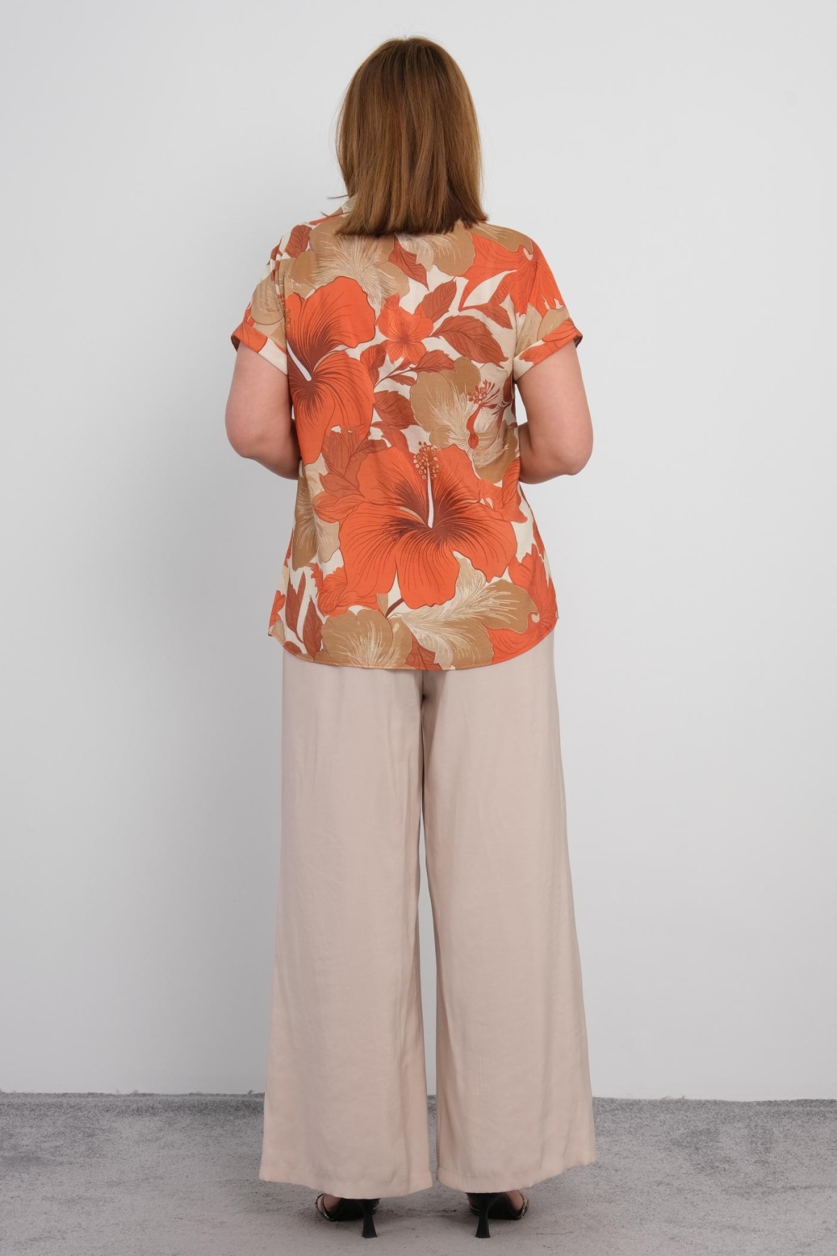 Plus Size Two-Piece Set-Orange