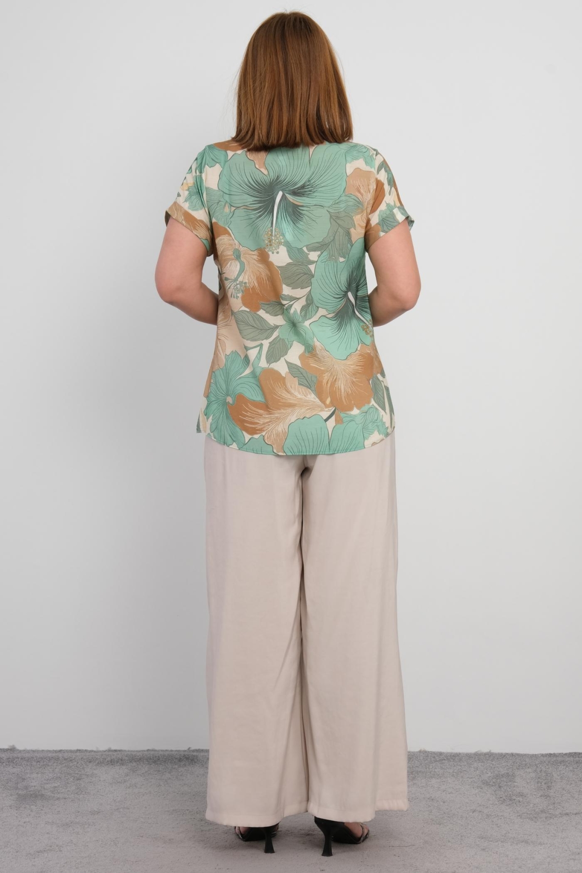 Plus Size Two-Piece Set-Green