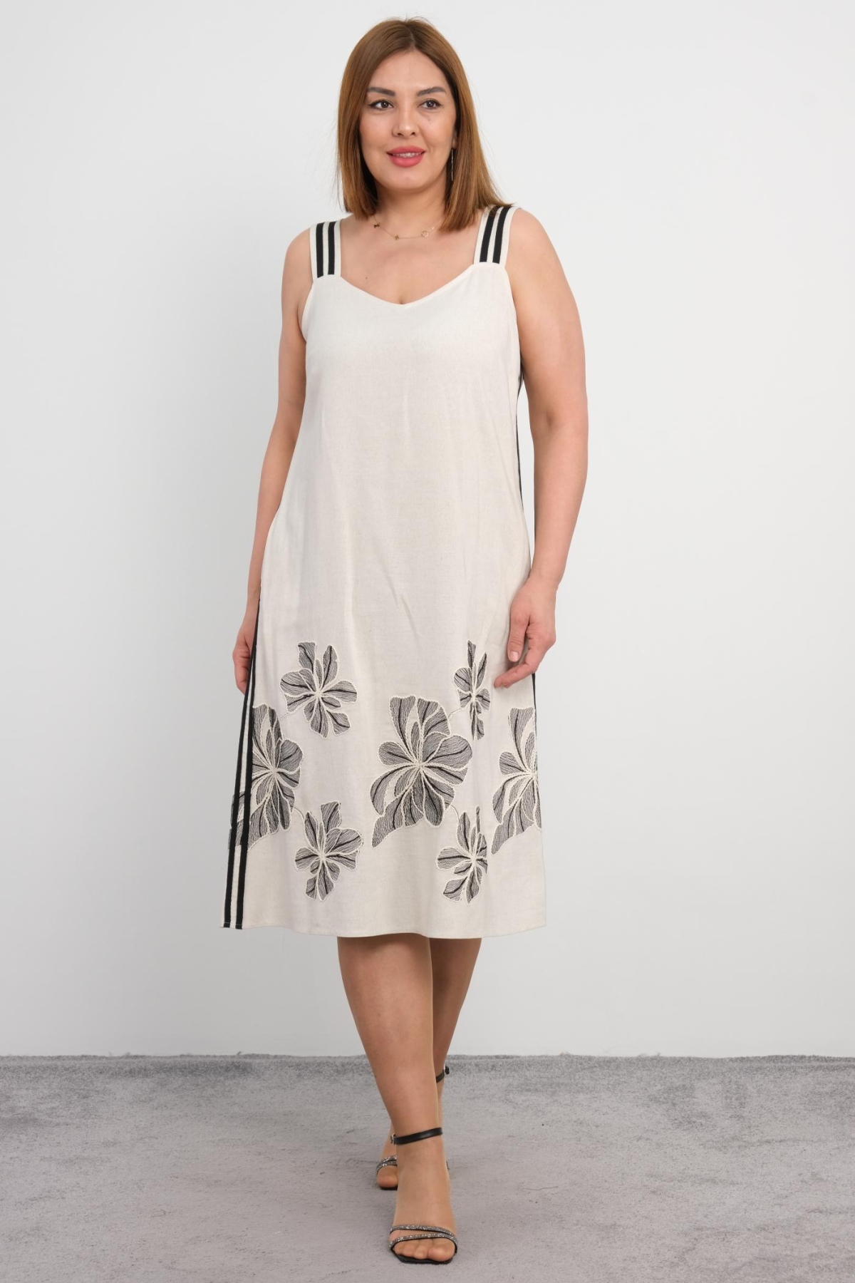 Plus Size Dress-Ecru