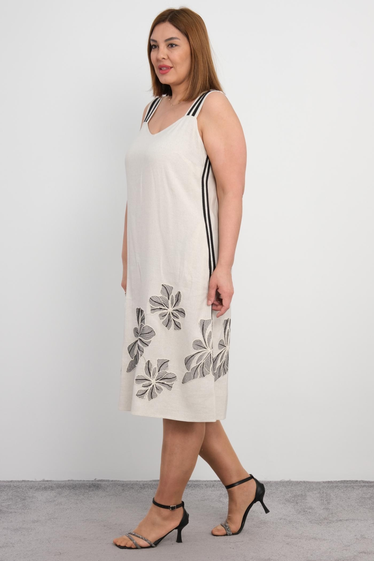 Plus Size Dress-Ecru