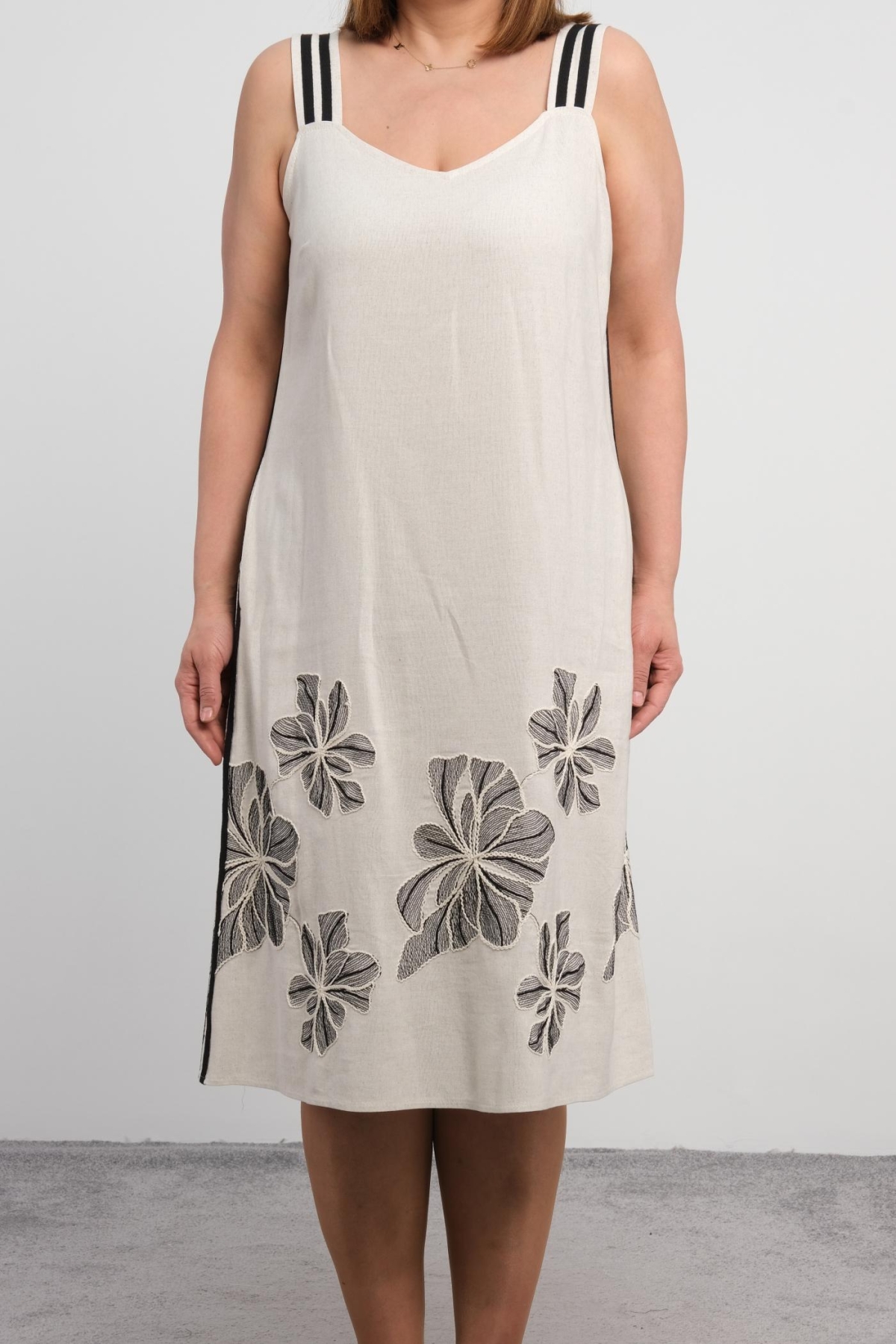 Plus Size Dress-Ecru