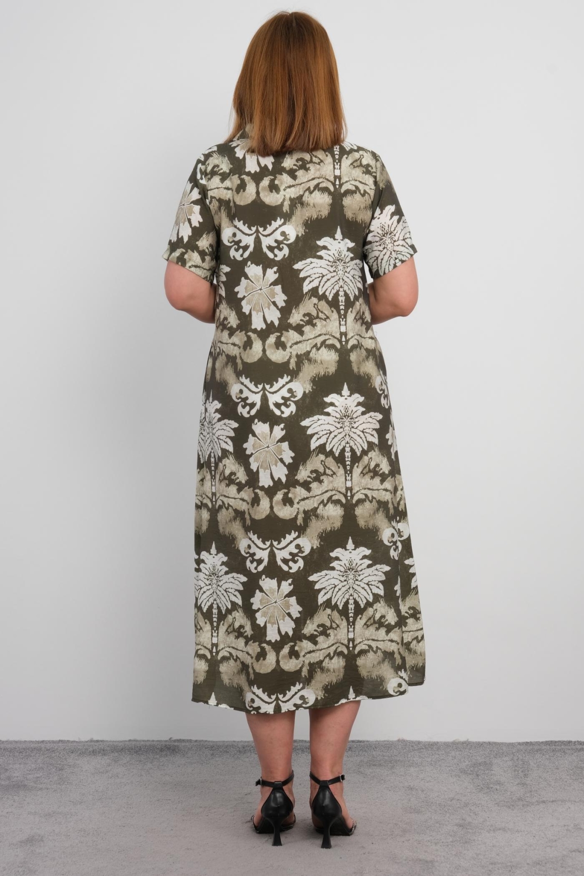 Plus Size Dress-Khaki