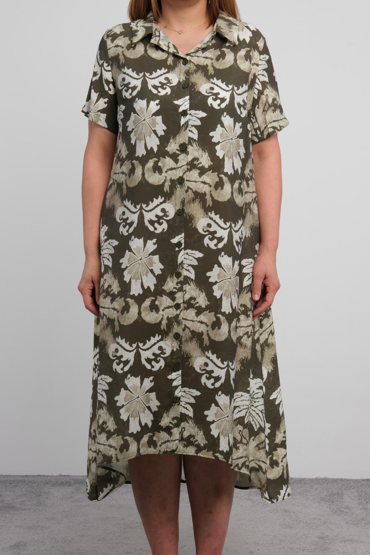 Plus Size Dress-Khaki