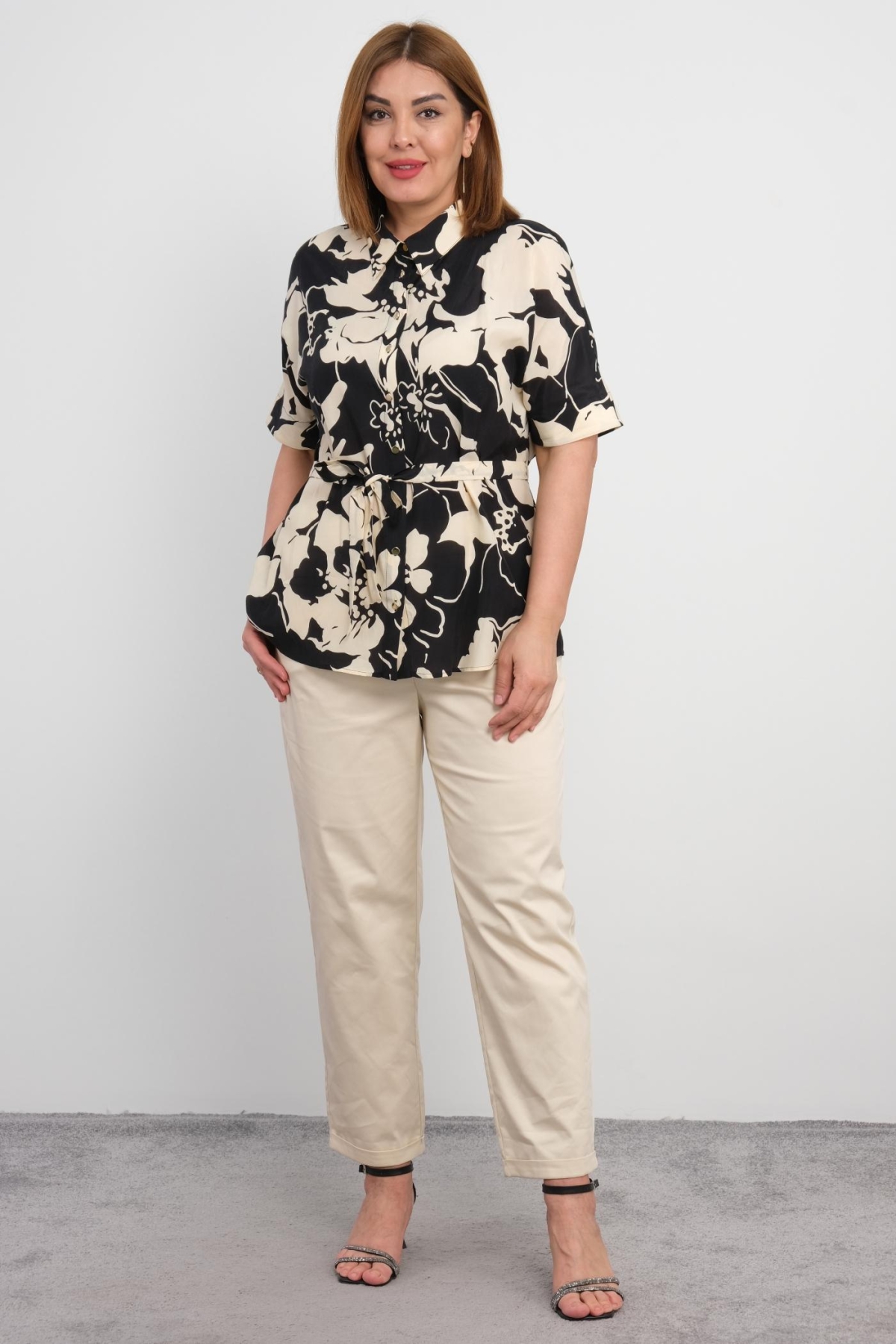 Plus Size Two-Piece Set-Black