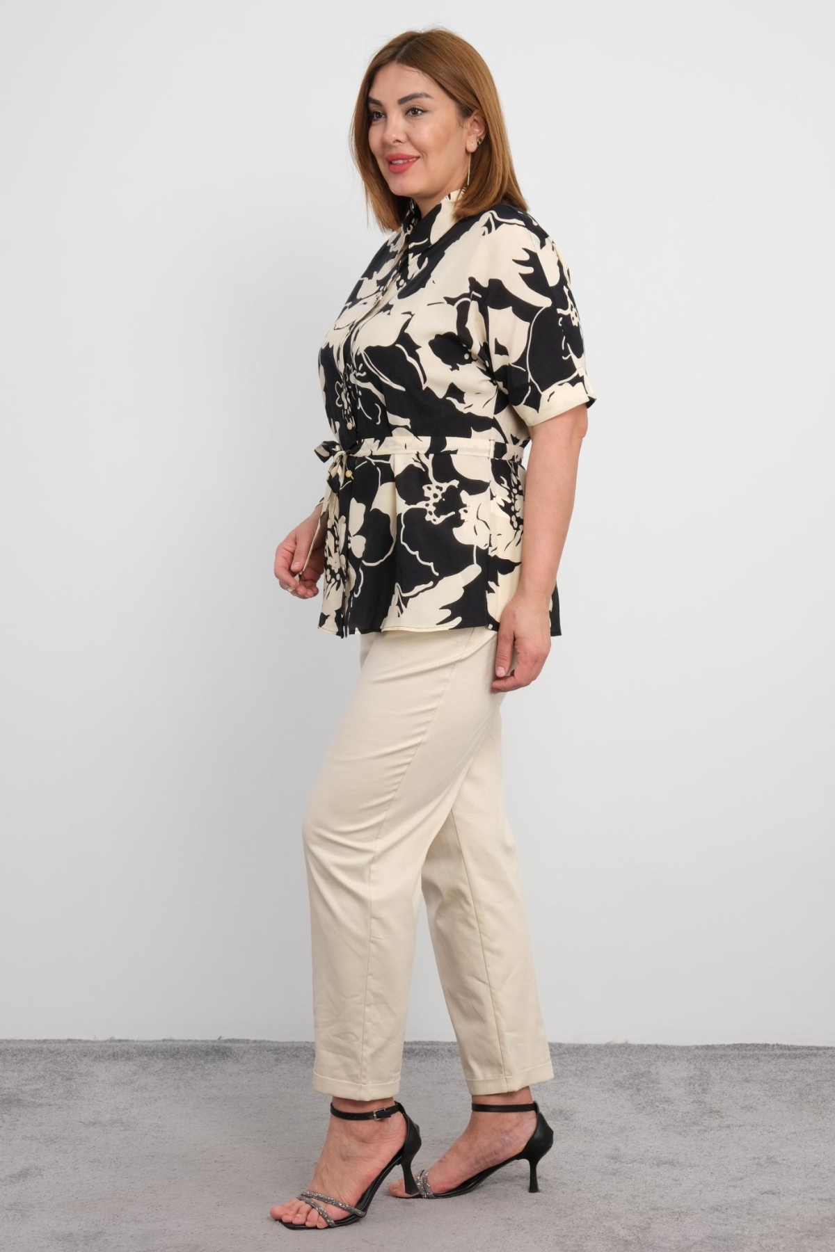 Plus Size Two-Piece Set-Black