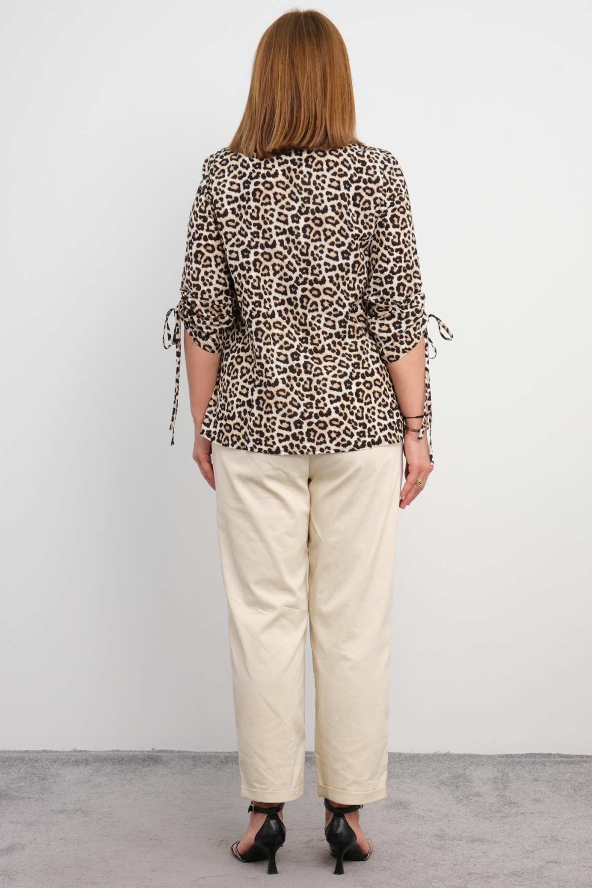 Plus Size Two-Piece Set-Brown