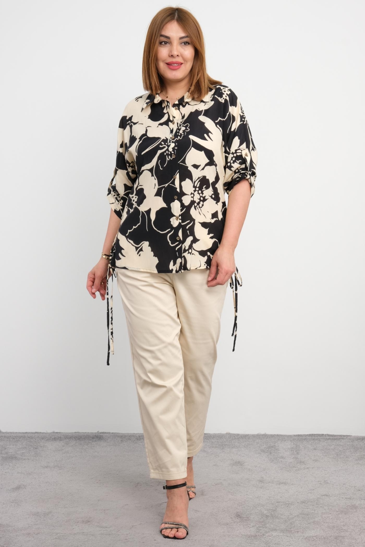 Plus Size Two-Piece Set-Black