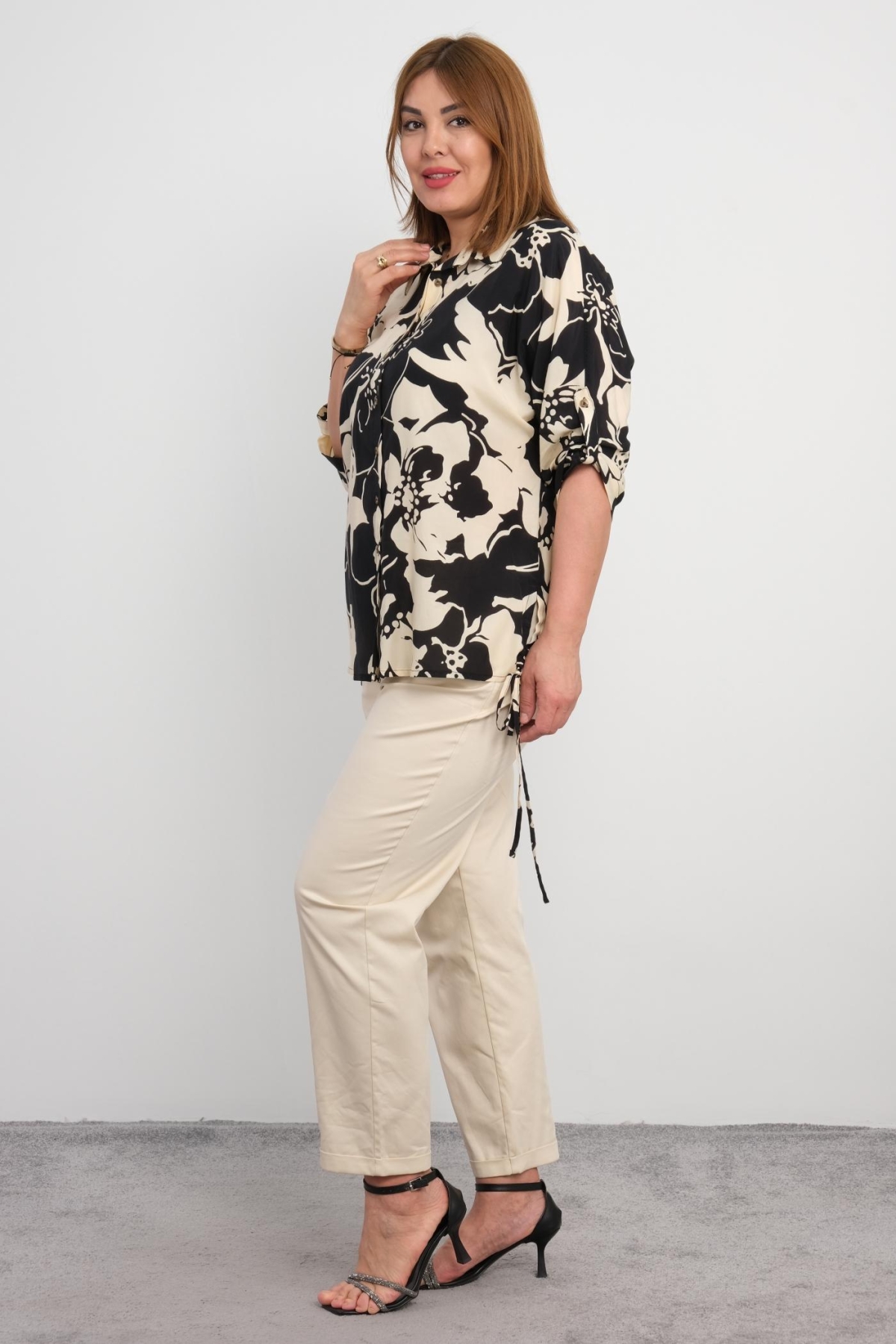 Plus Size Two-Piece Set-Black