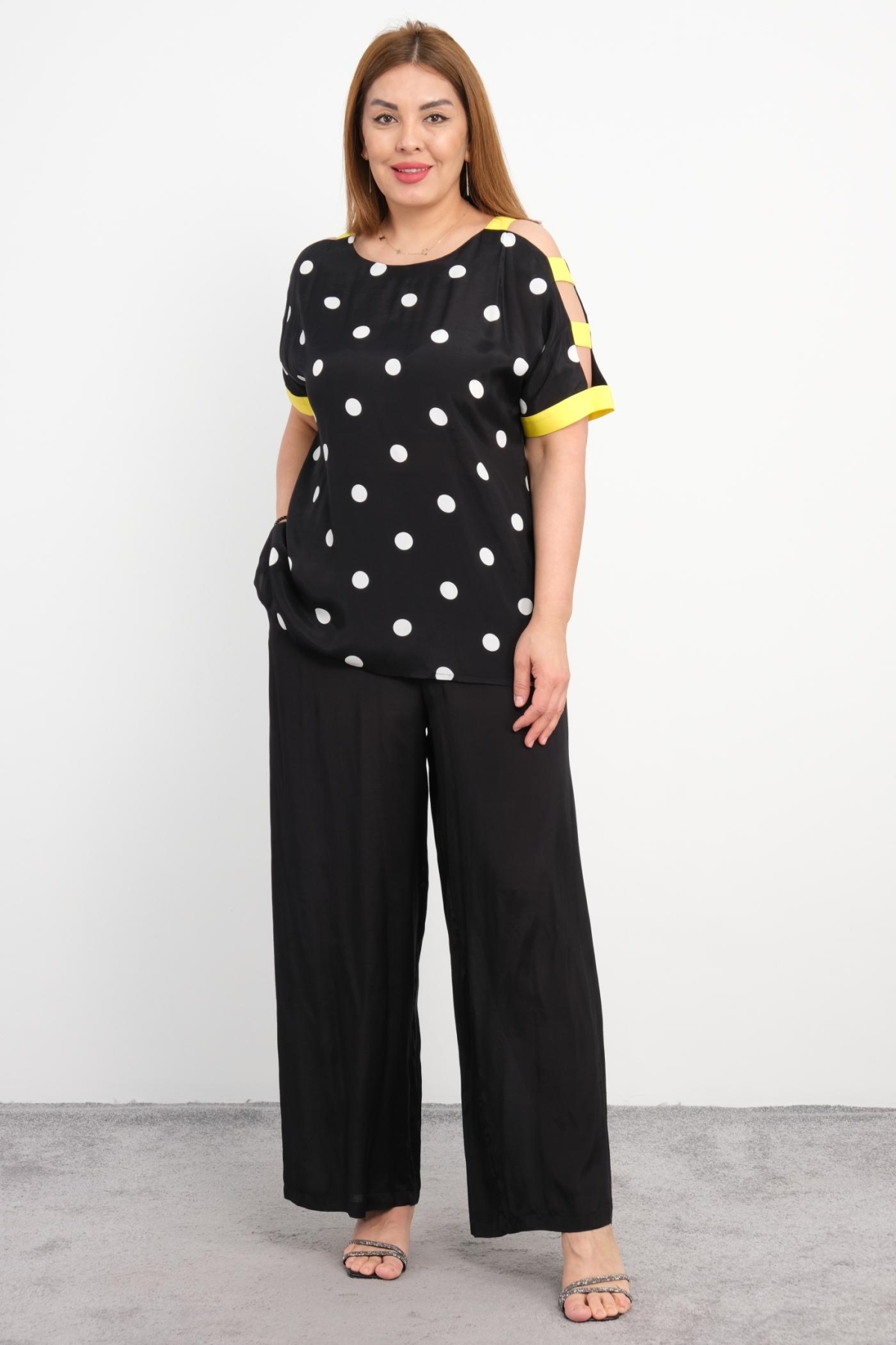 Plus Size Two-Piece Set-Black
