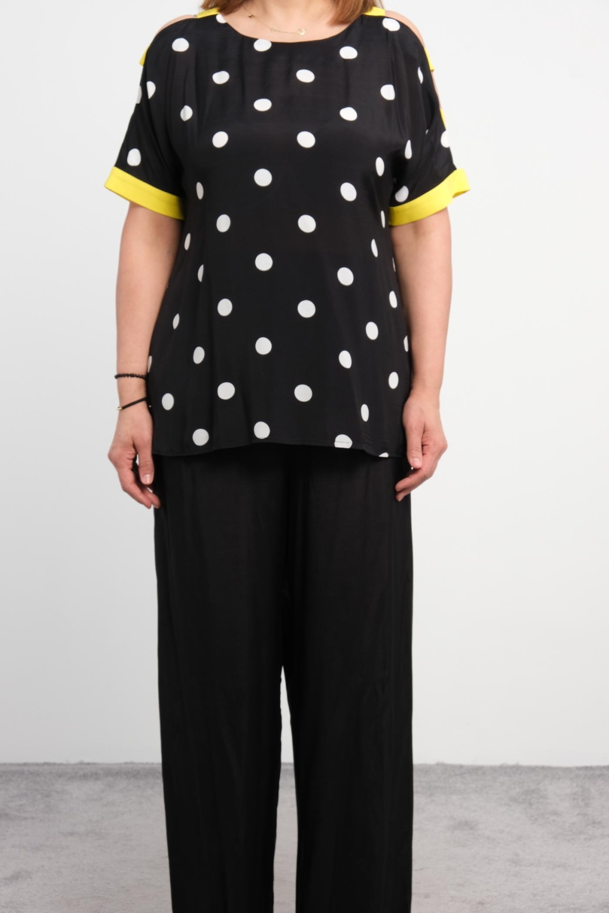 Plus Size Two-Piece Set-Black