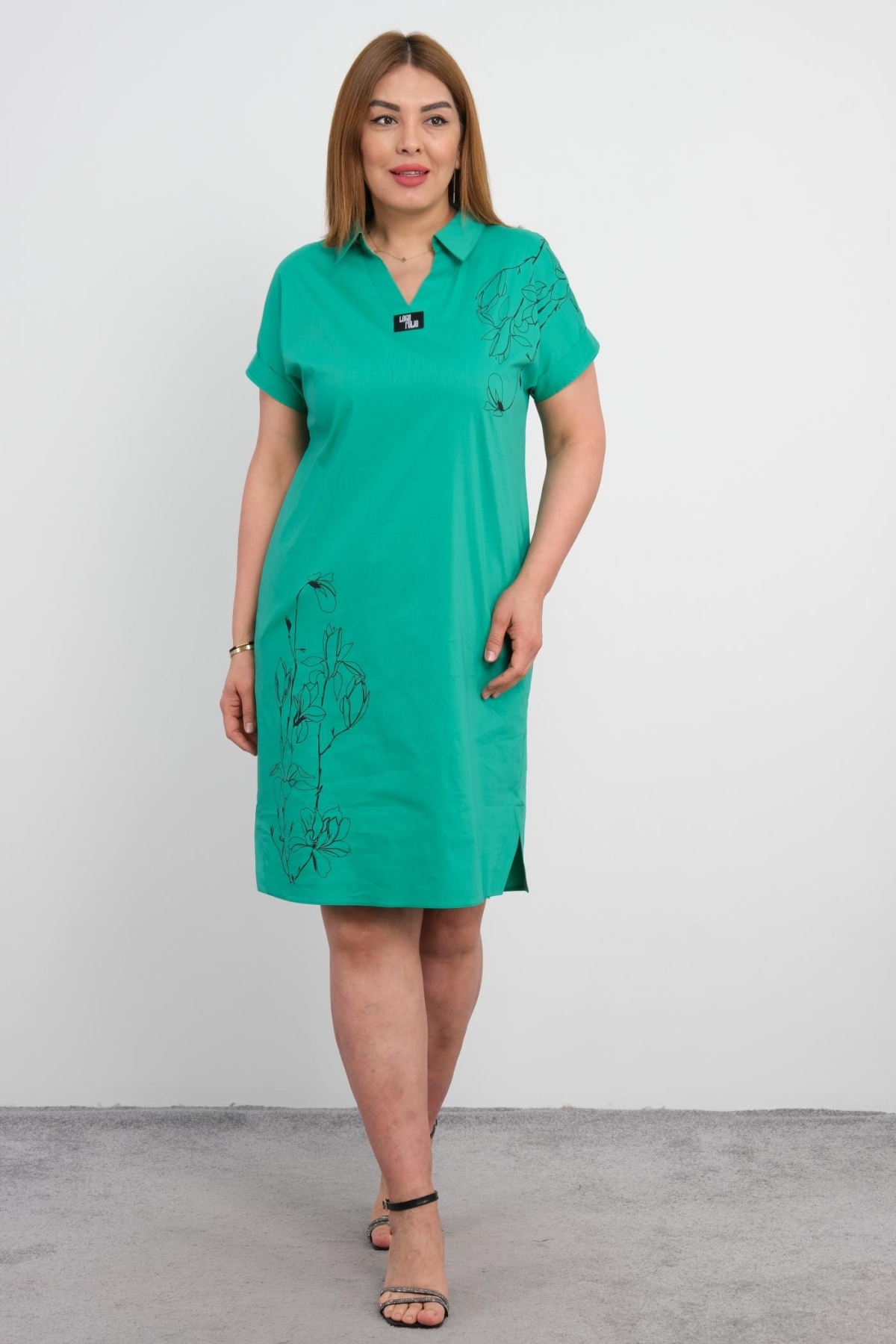 Plus Size Dress-Green