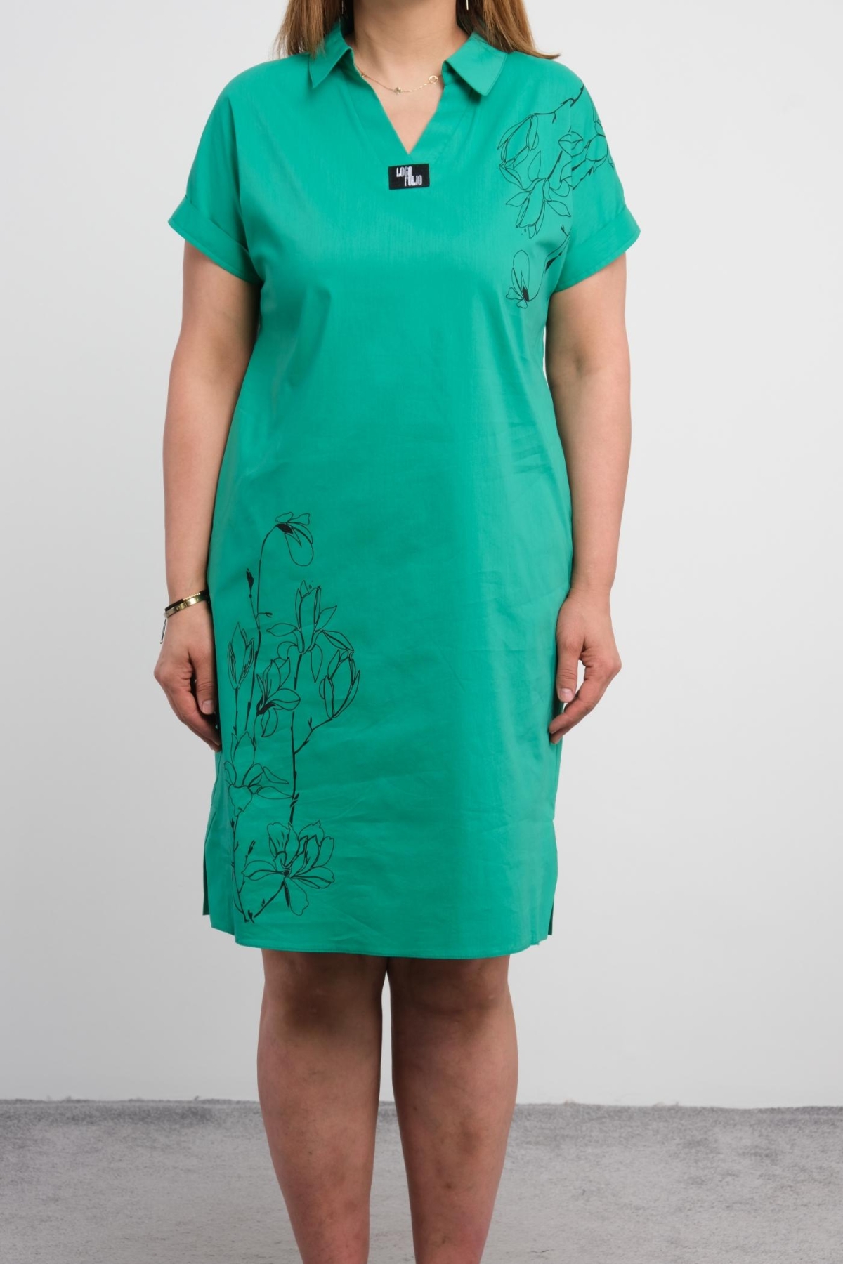 Plus Size Dress-Green