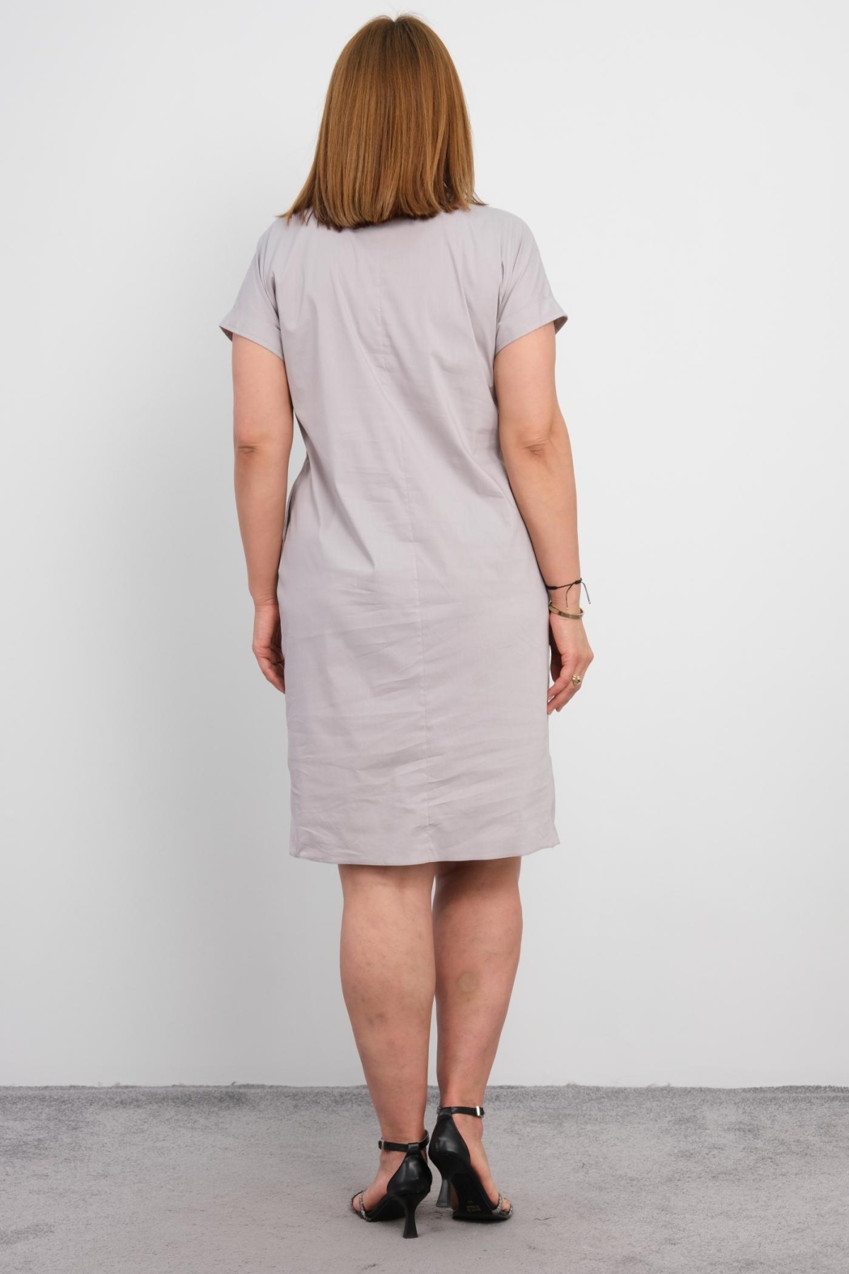Plus Size Dress-Grey