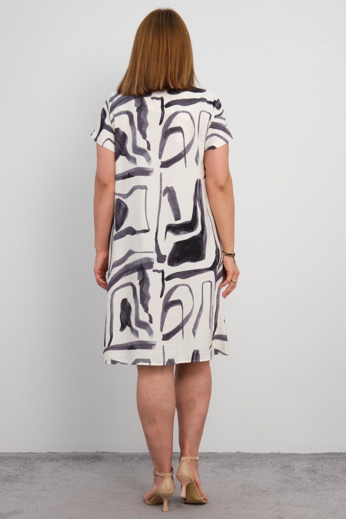 Plus Size Dress-Dark Blue