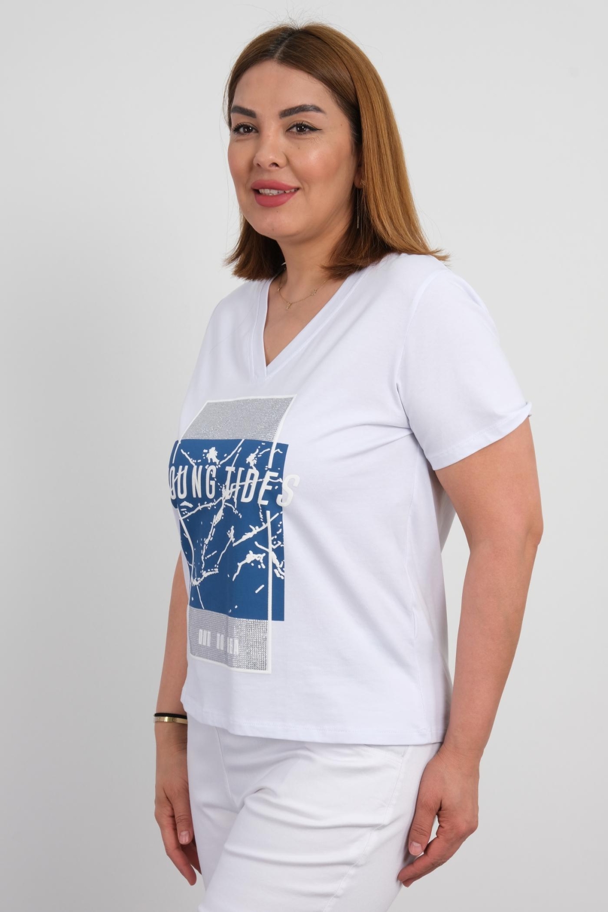 Plus Size Blouse-White