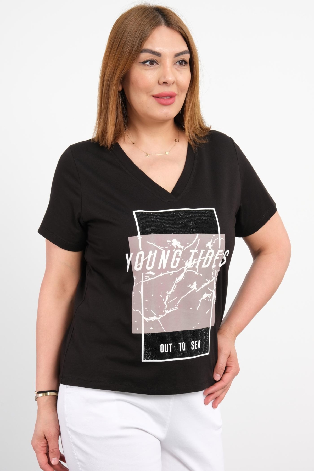 Plus Size Blouse-Black
