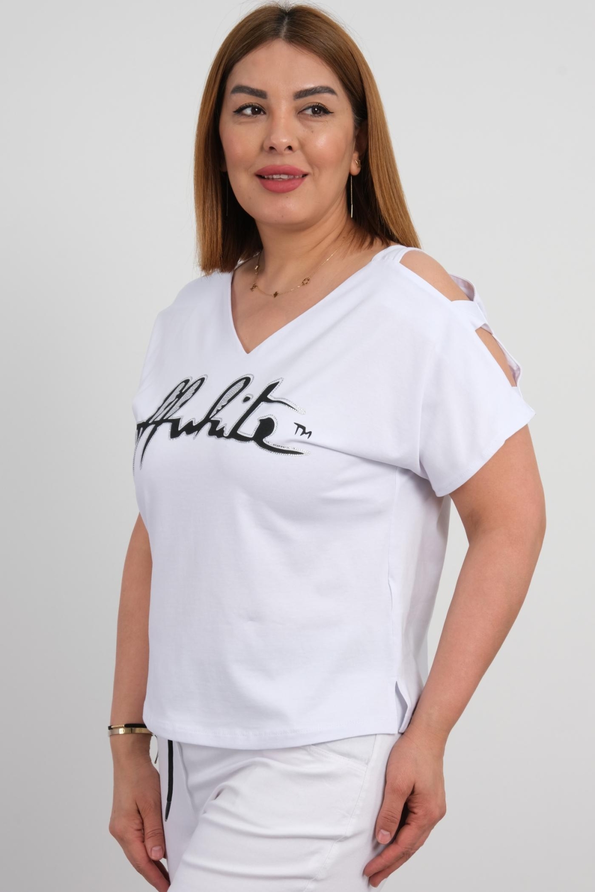 Plus Size Blouse-White