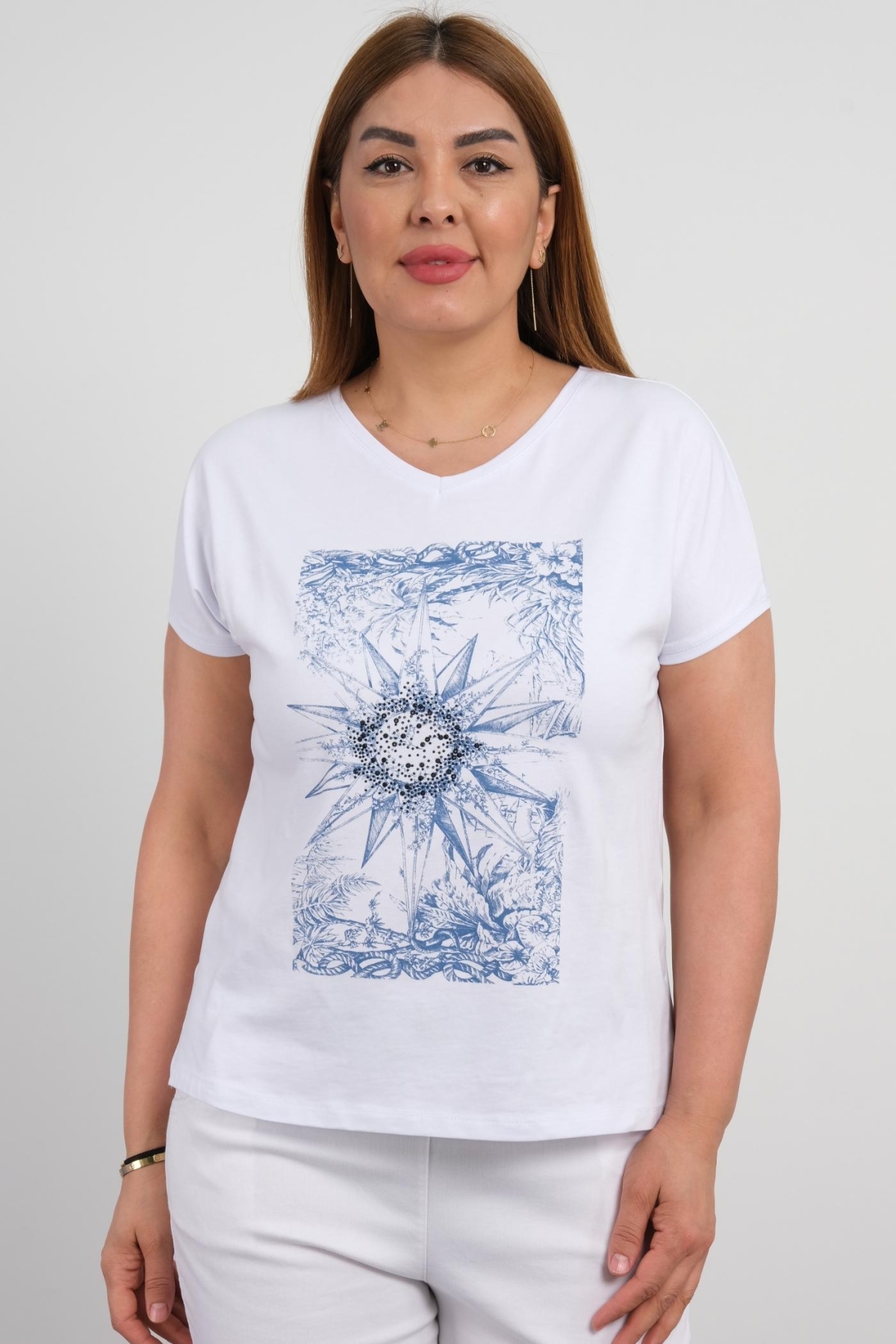 Plus Size Blouse-White